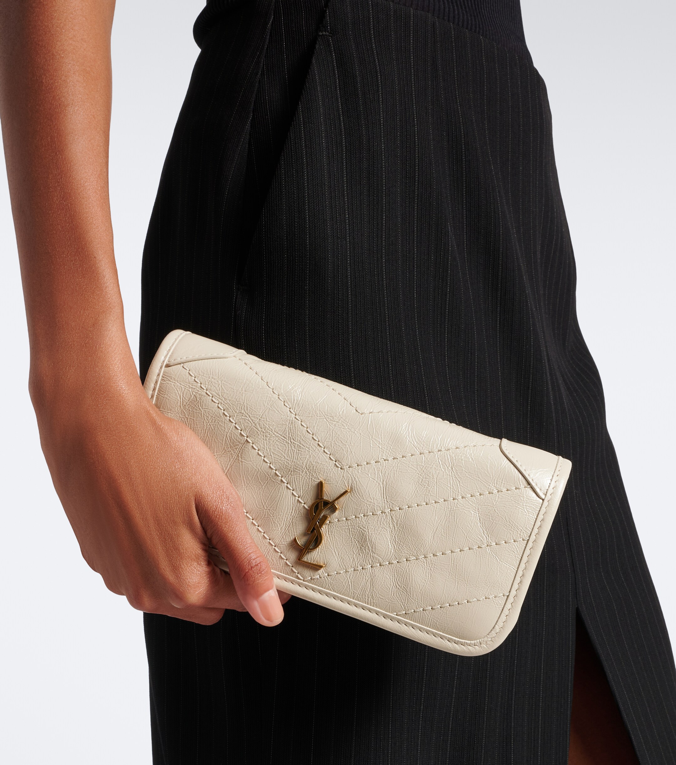 Saint Laurent Saint Laurent Niki leather wallet on chain