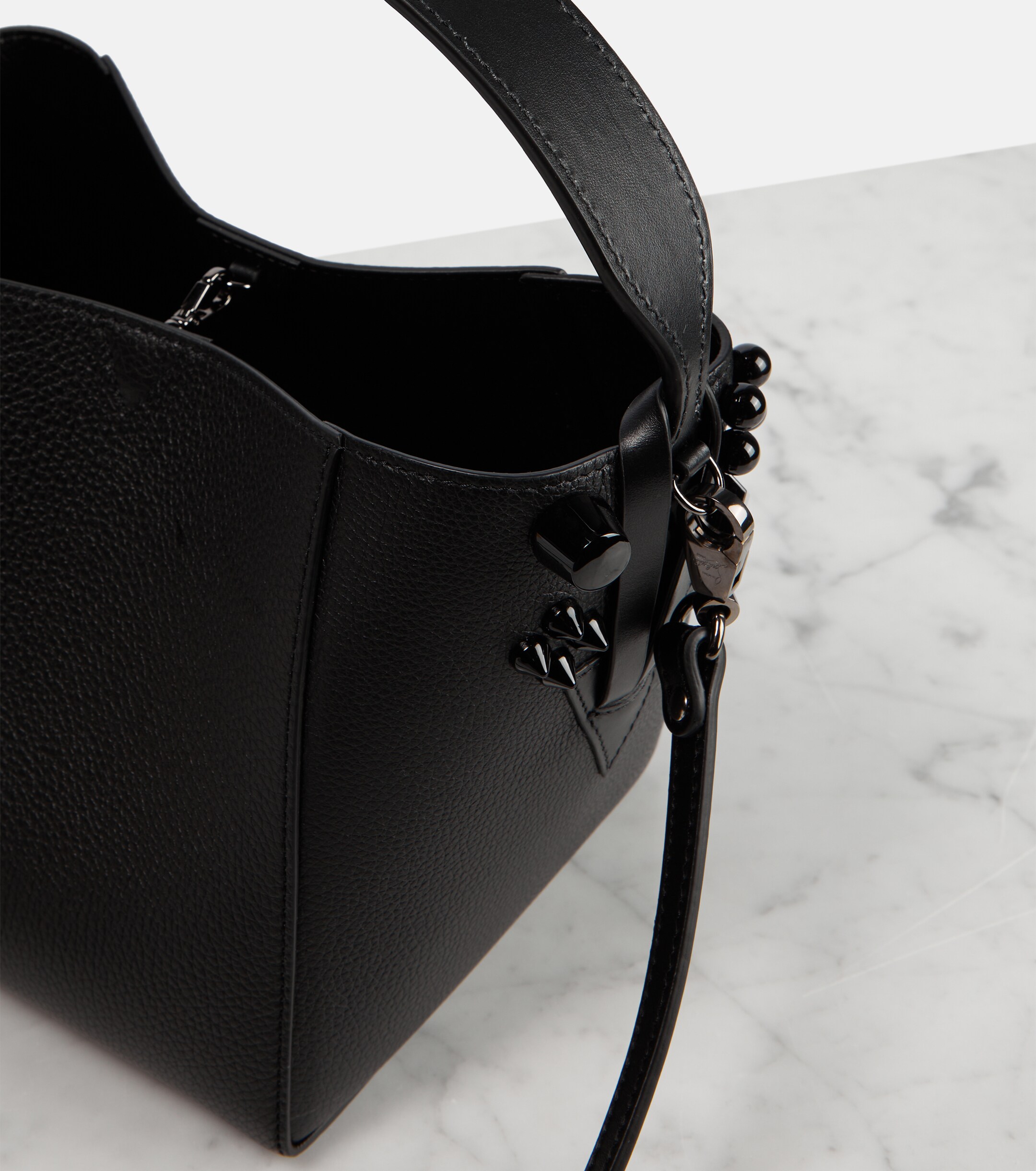 CHRISTIAN LOUBOUTIN Cabachic Mini leather bucket bag