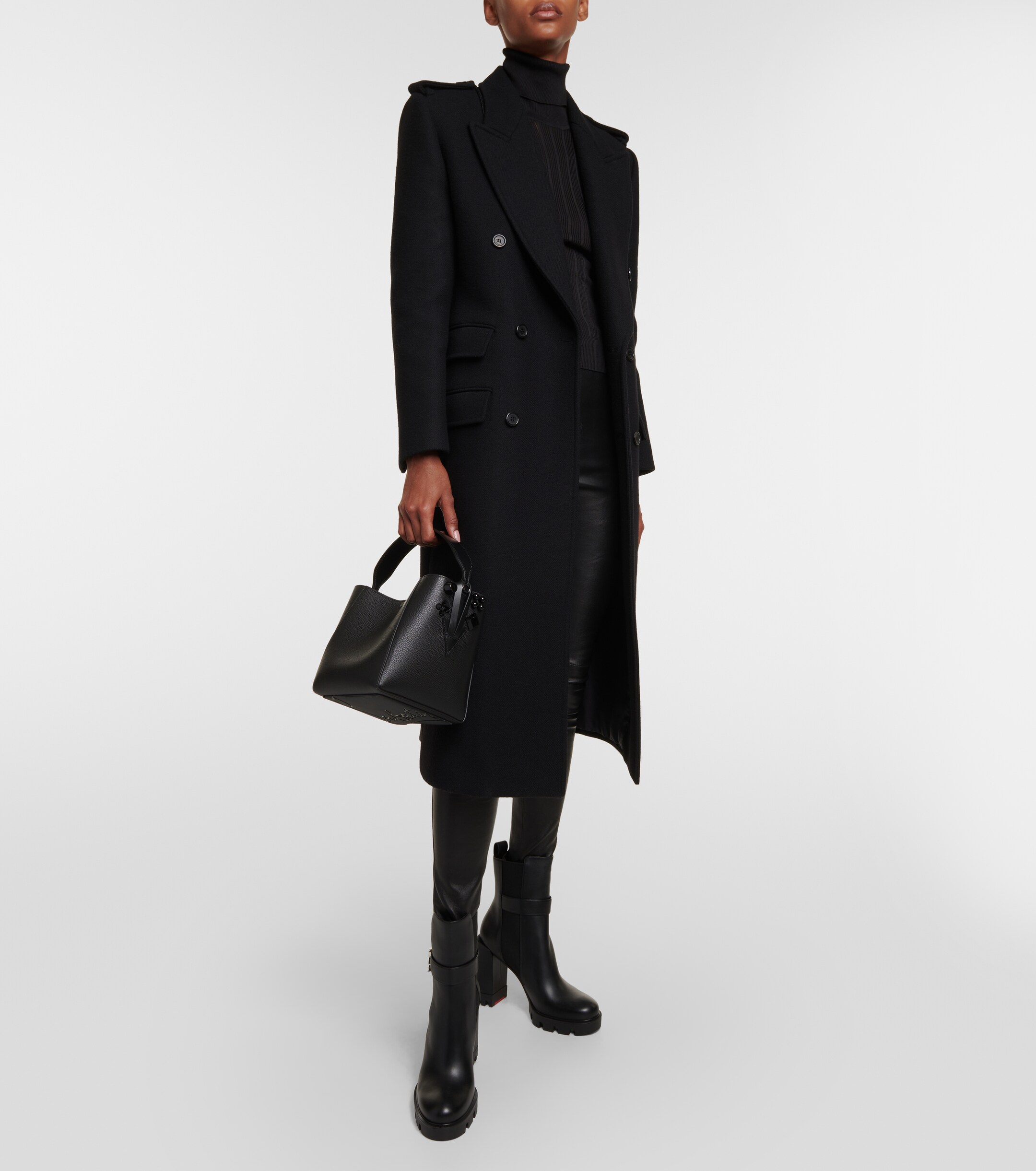 CHRISTIAN LOUBOUTIN Cabachic Mini leather bucket bag