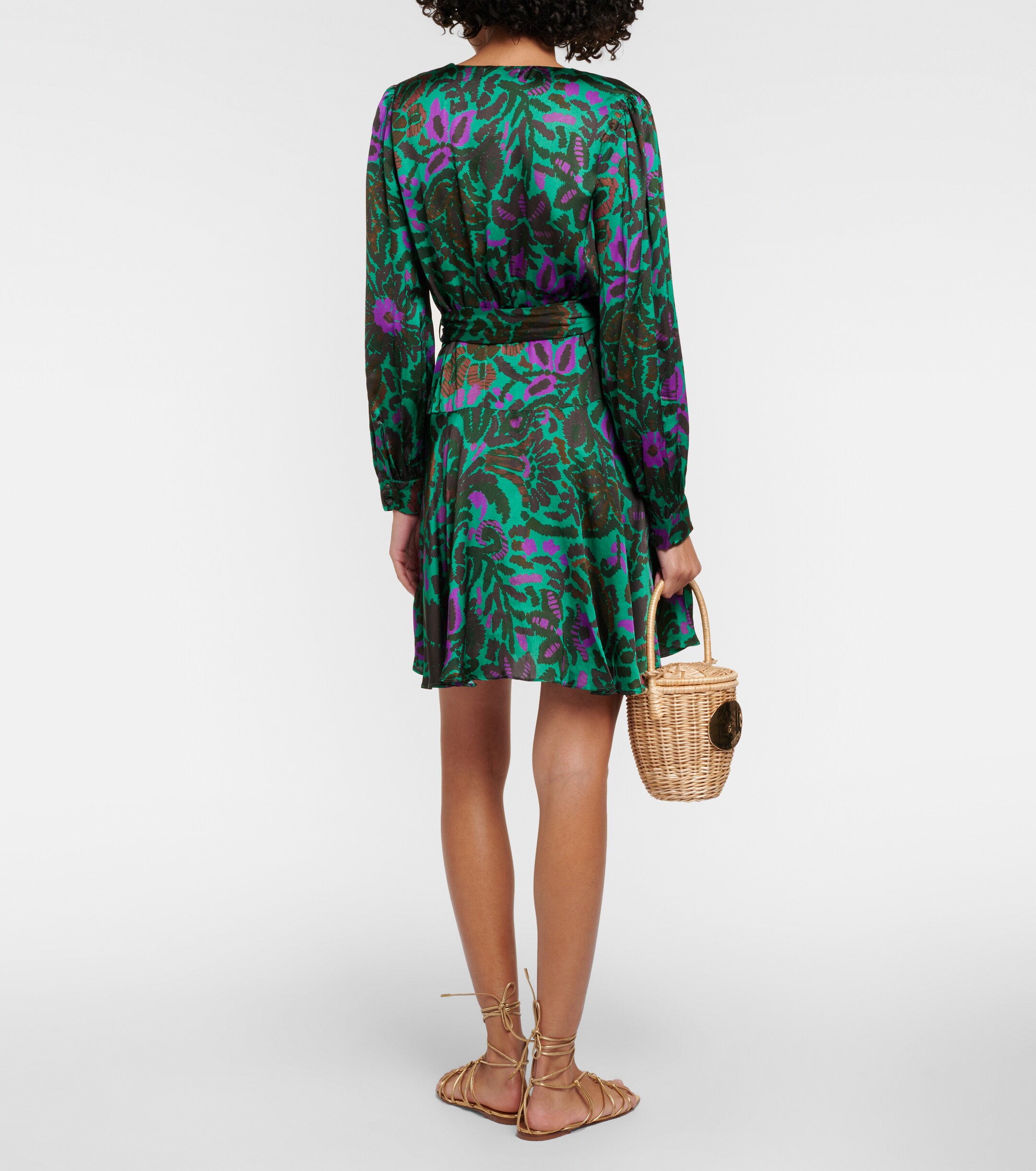 Velvet Bridget printed satin minidress thumbnail