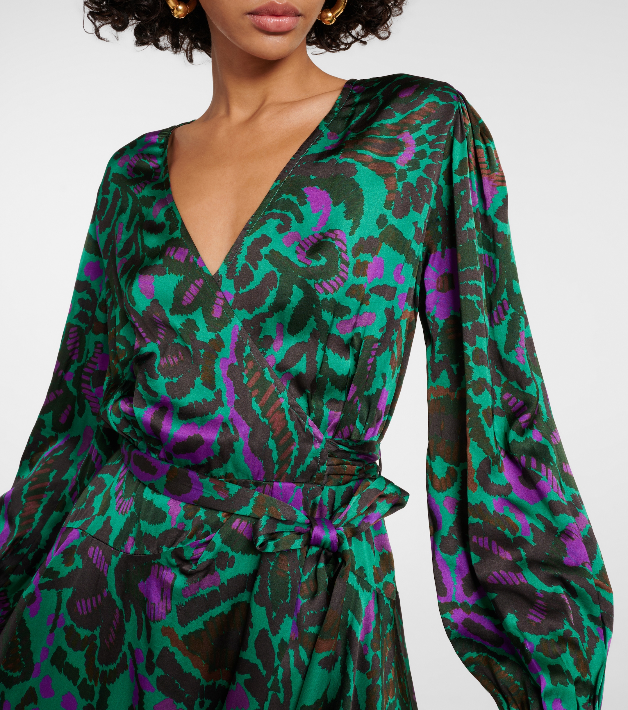 Velvet Bridget printed satin minidress thumbnail