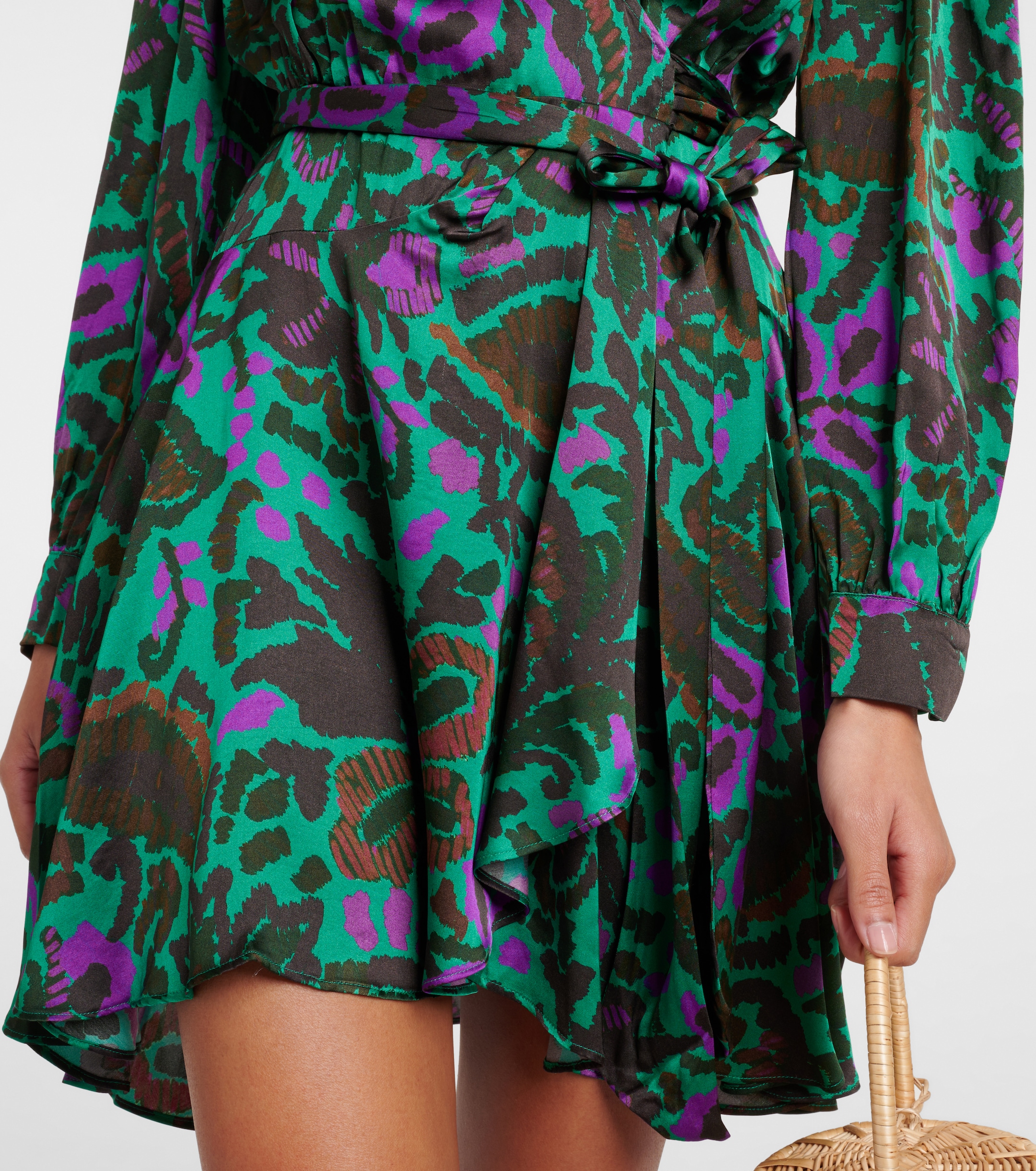 Velvet Bridget printed satin minidress thumbnail