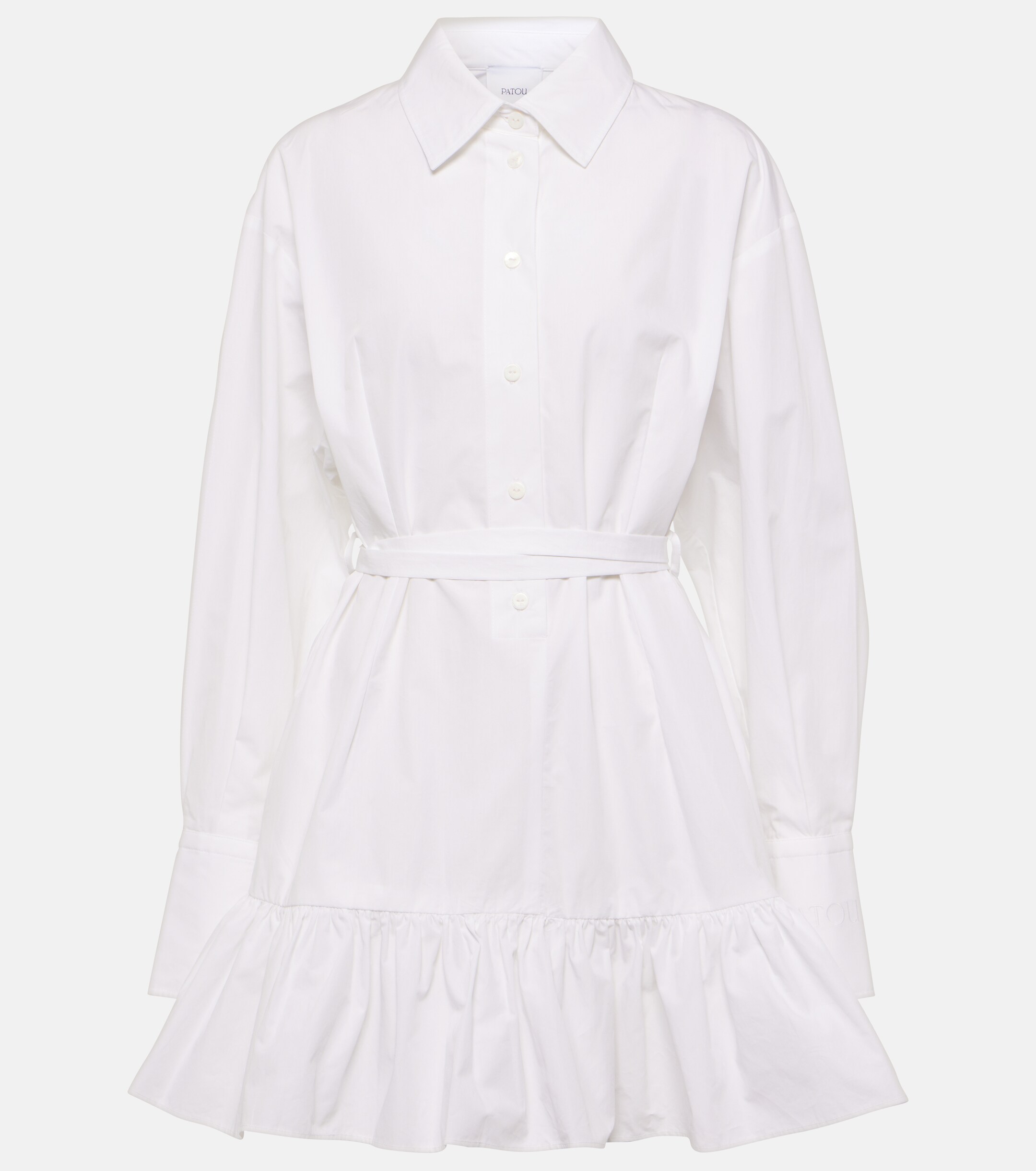 Patou Ruffled cotton shirt dress thumbnail