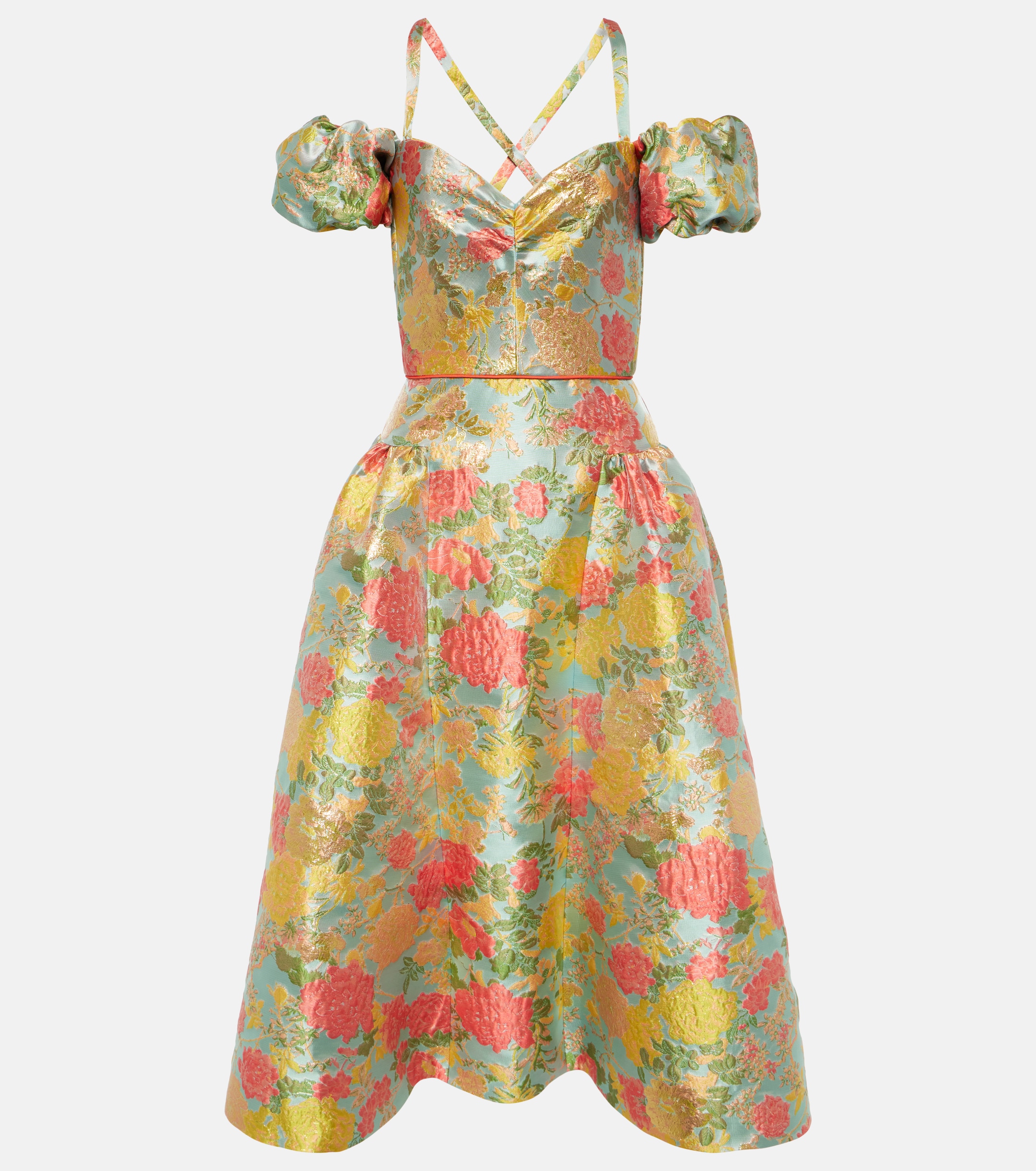 Markarian Jackie floral jacquard midi dress