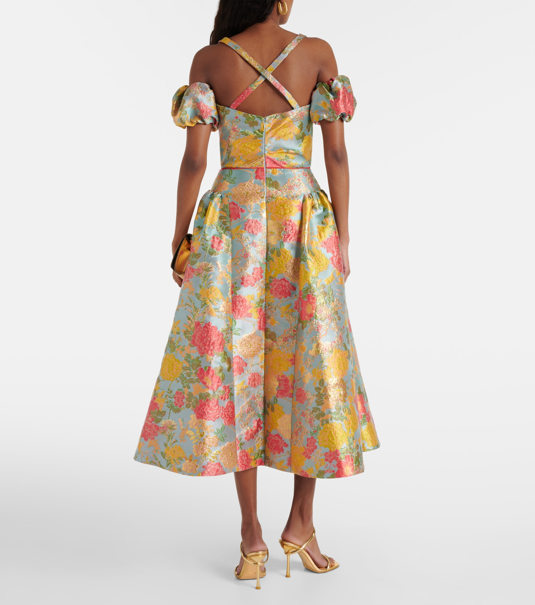 Markarian Jackie floral jacquard midi dress