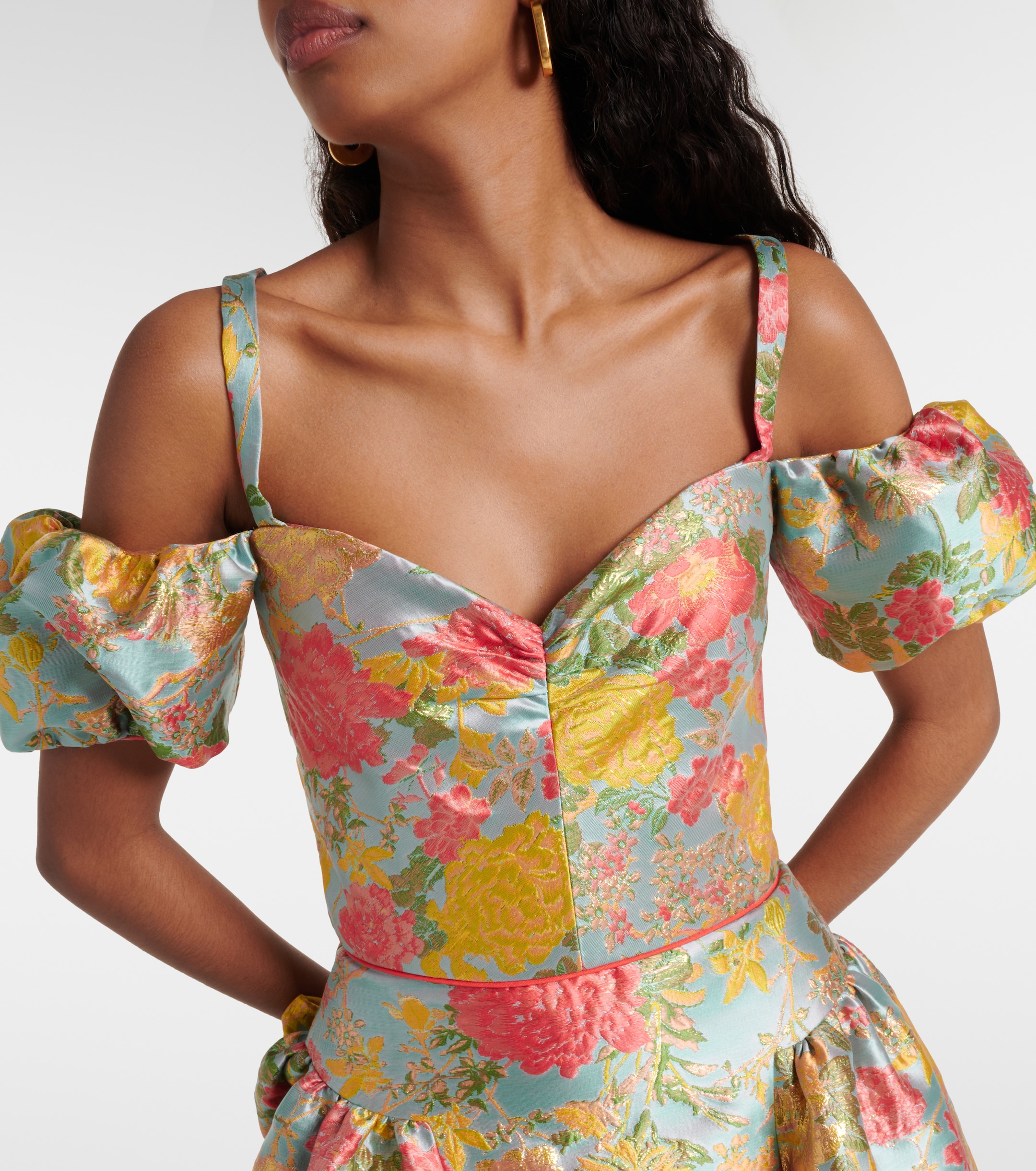 Markarian Jackie floral jacquard midi dress