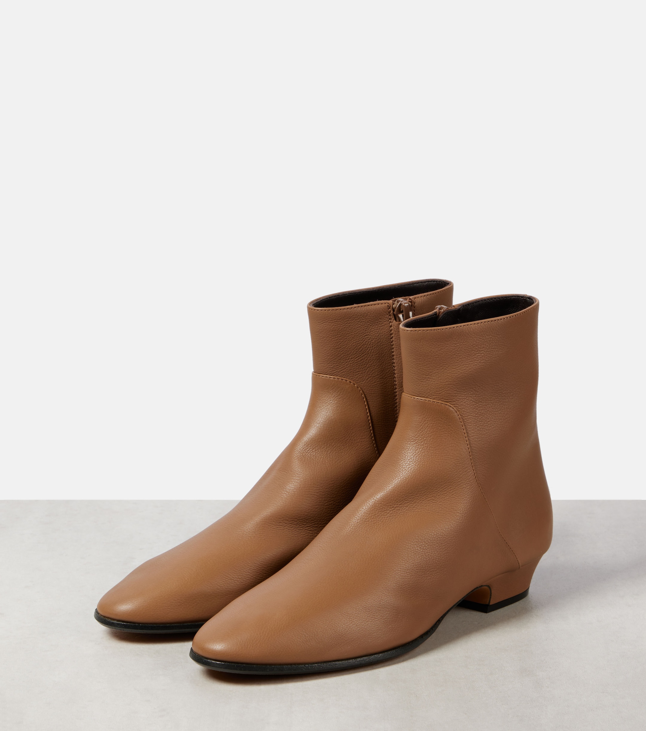 The Row Awar 25 leather ankle boots