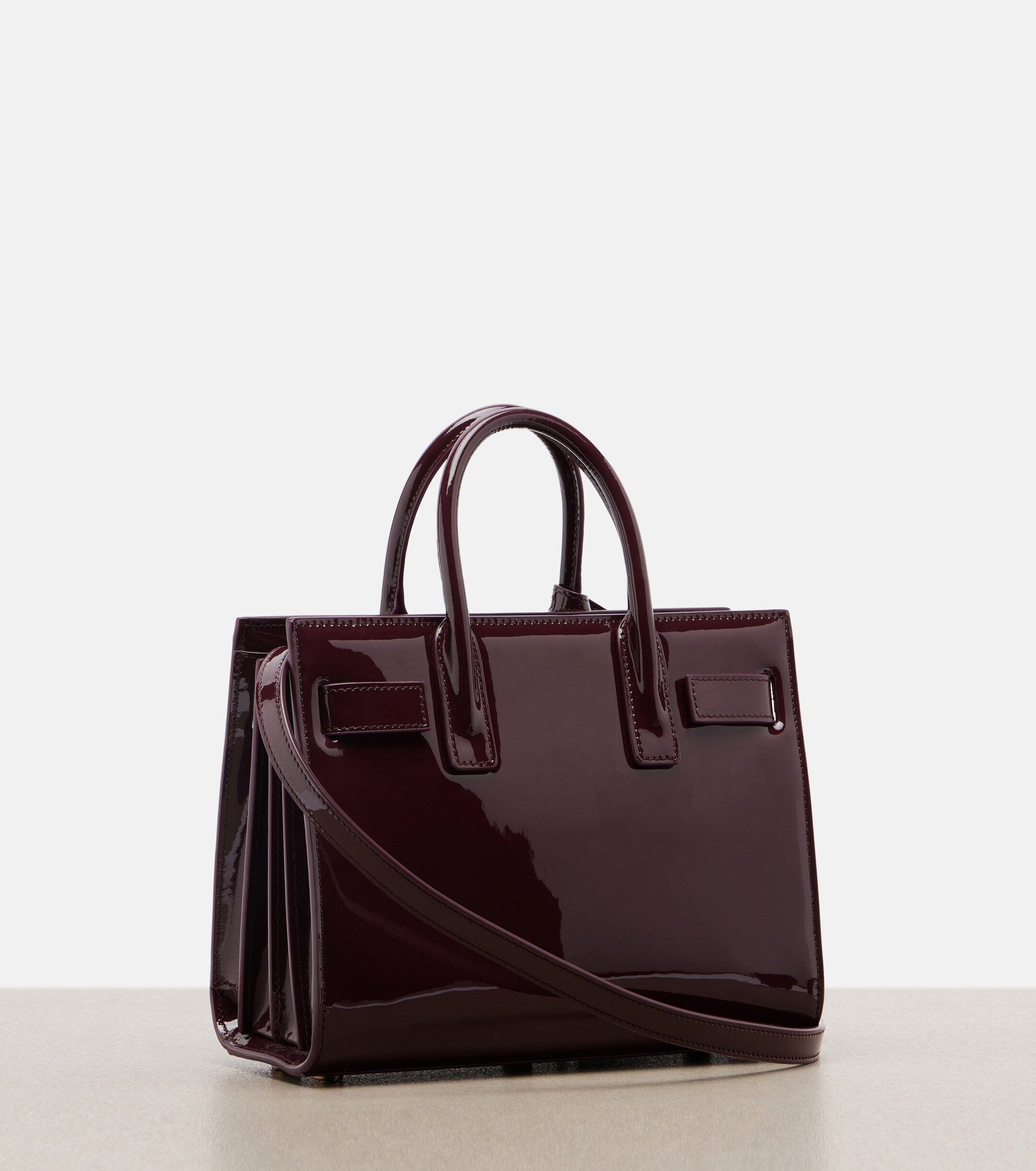 Saint Laurent Sac De Jour Nano patent leather tote bag