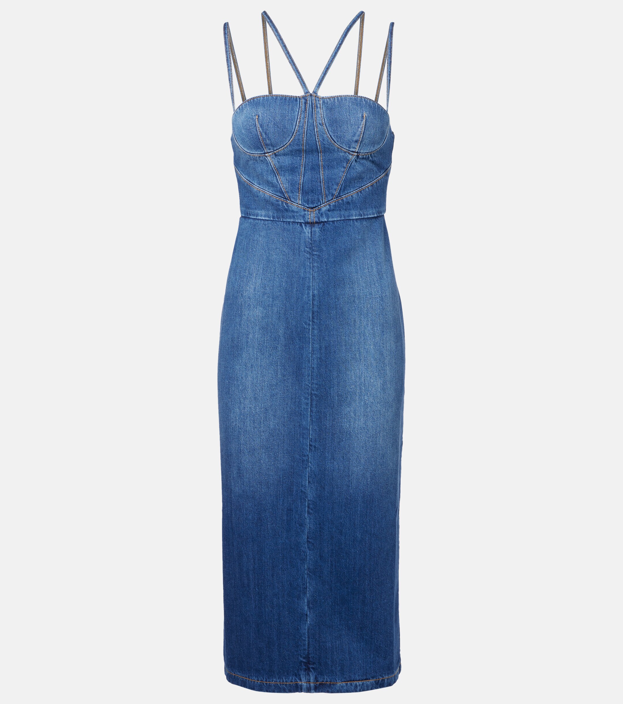 Nensi Dojaka - Denim corset dress | Plush Nensi Dojaka - Denim corset dress | Plush