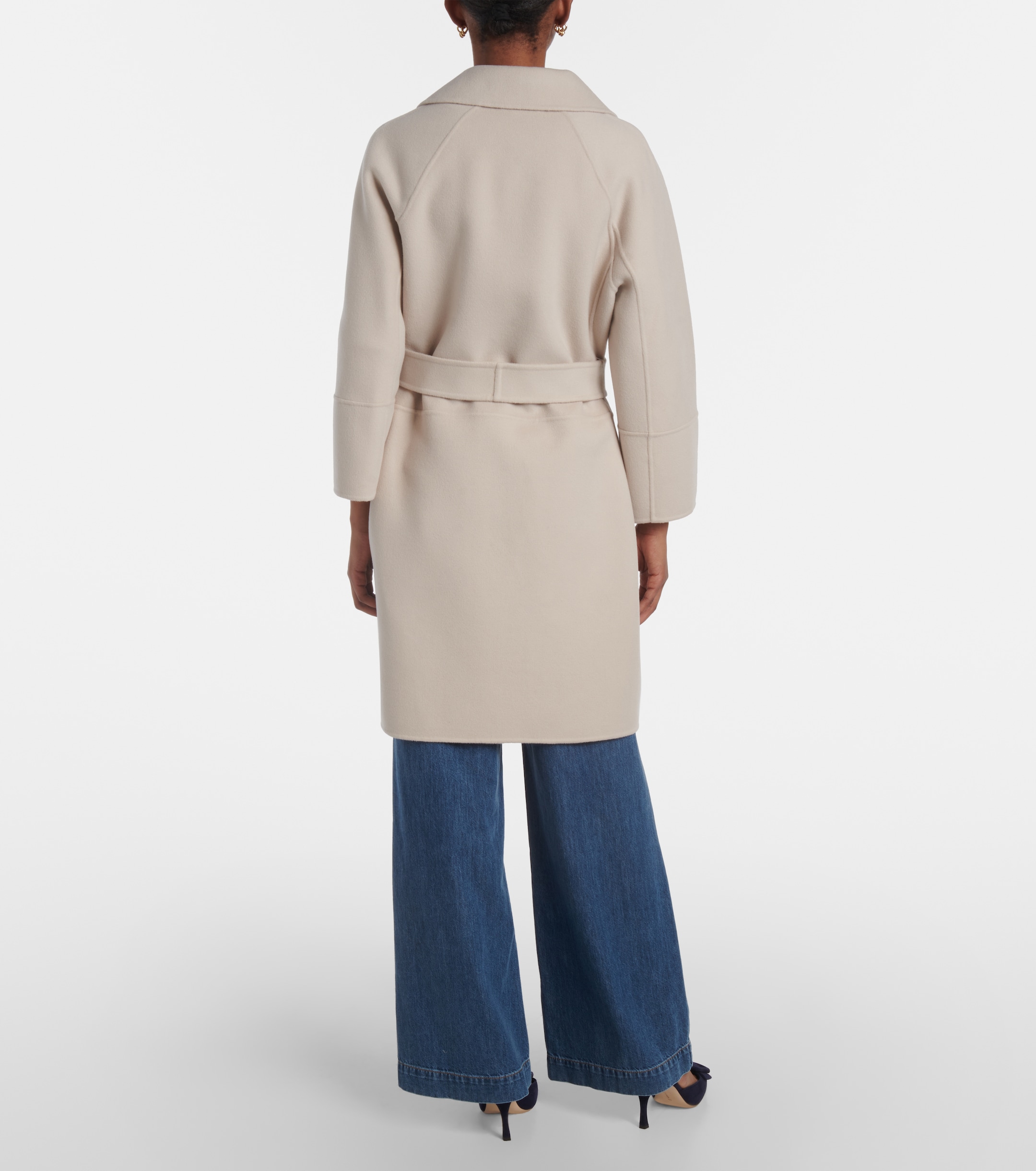 S Max Mara Arona wool wrap coat thumbnail