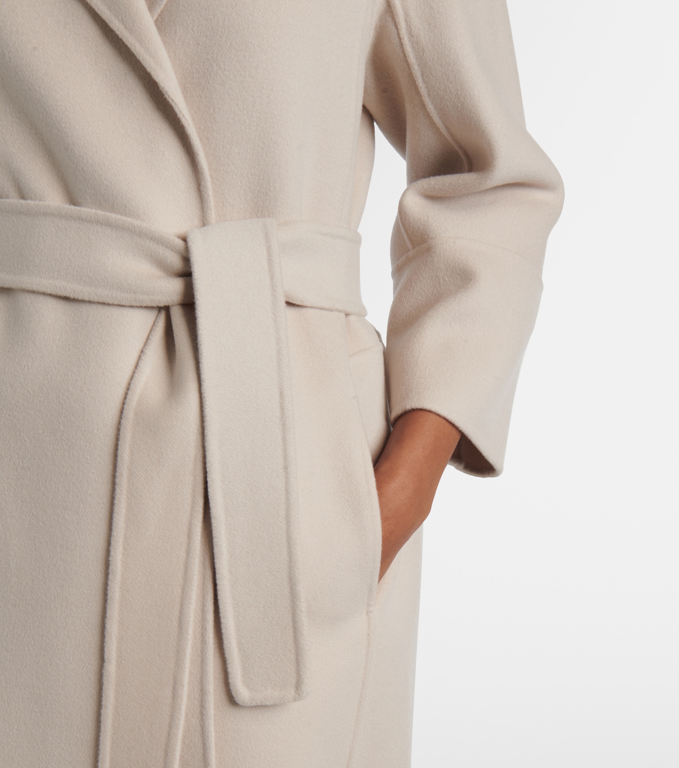 S Max Mara Arona wool wrap coat thumbnail