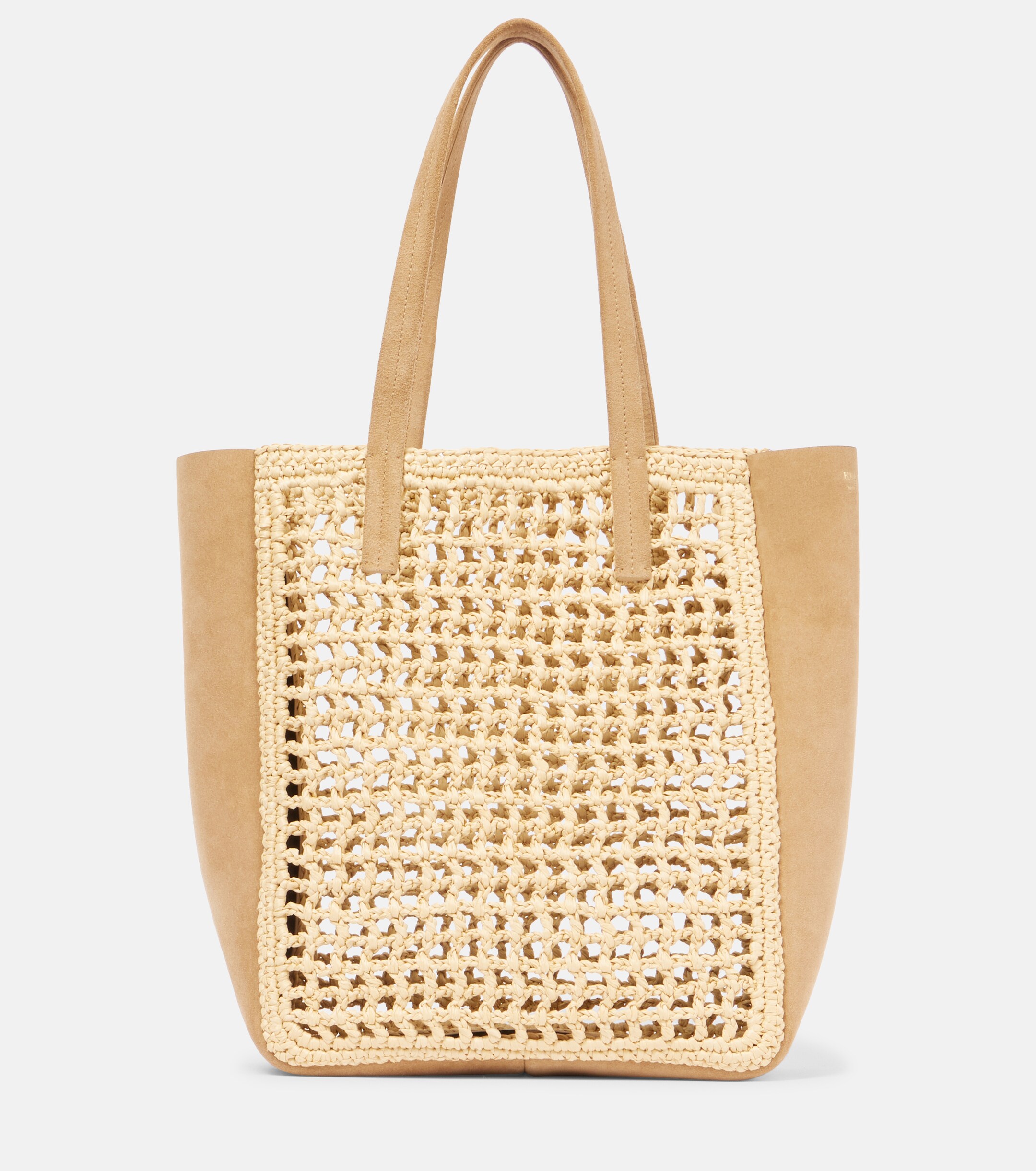 KHAITE Zoe Small raffia-effect tote bag