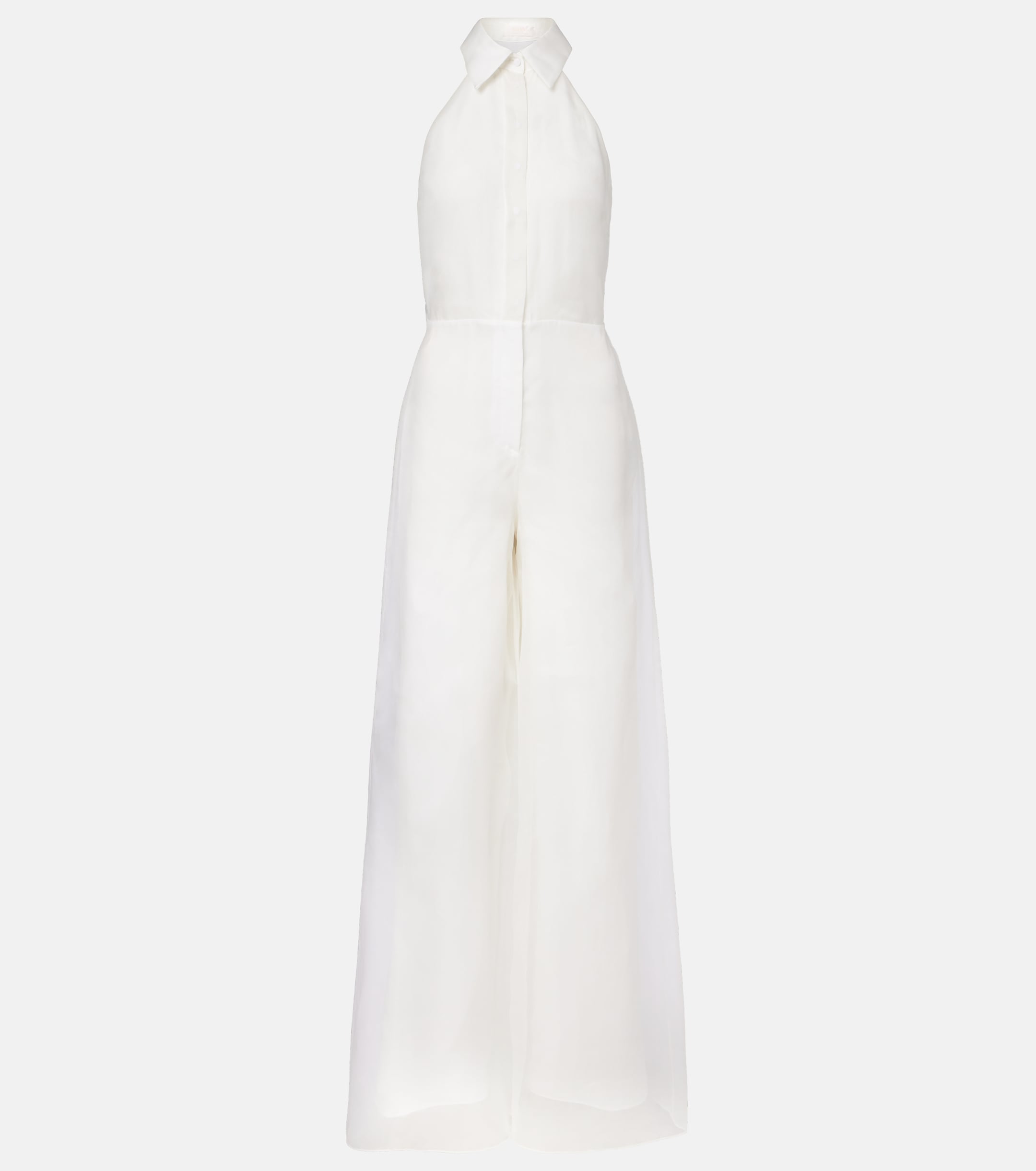 Max Mara Bridal Tunca semi-sheer silk jumpsuit