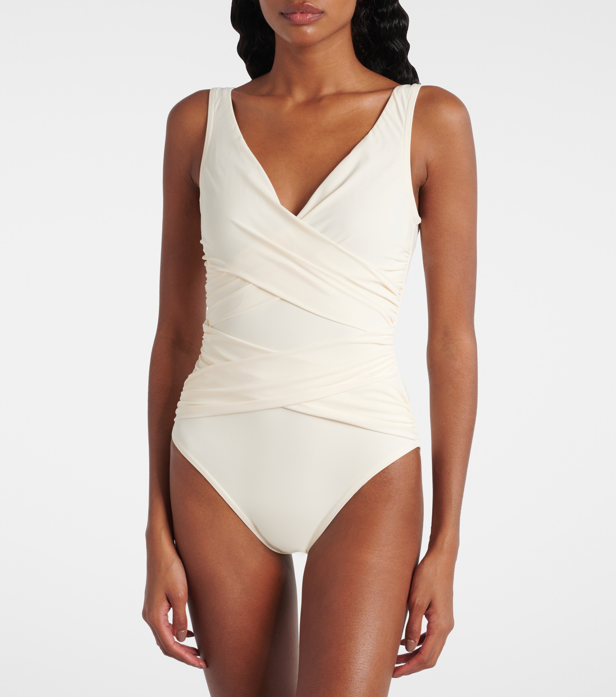 Karla Colletto Basics ruched swimsuit