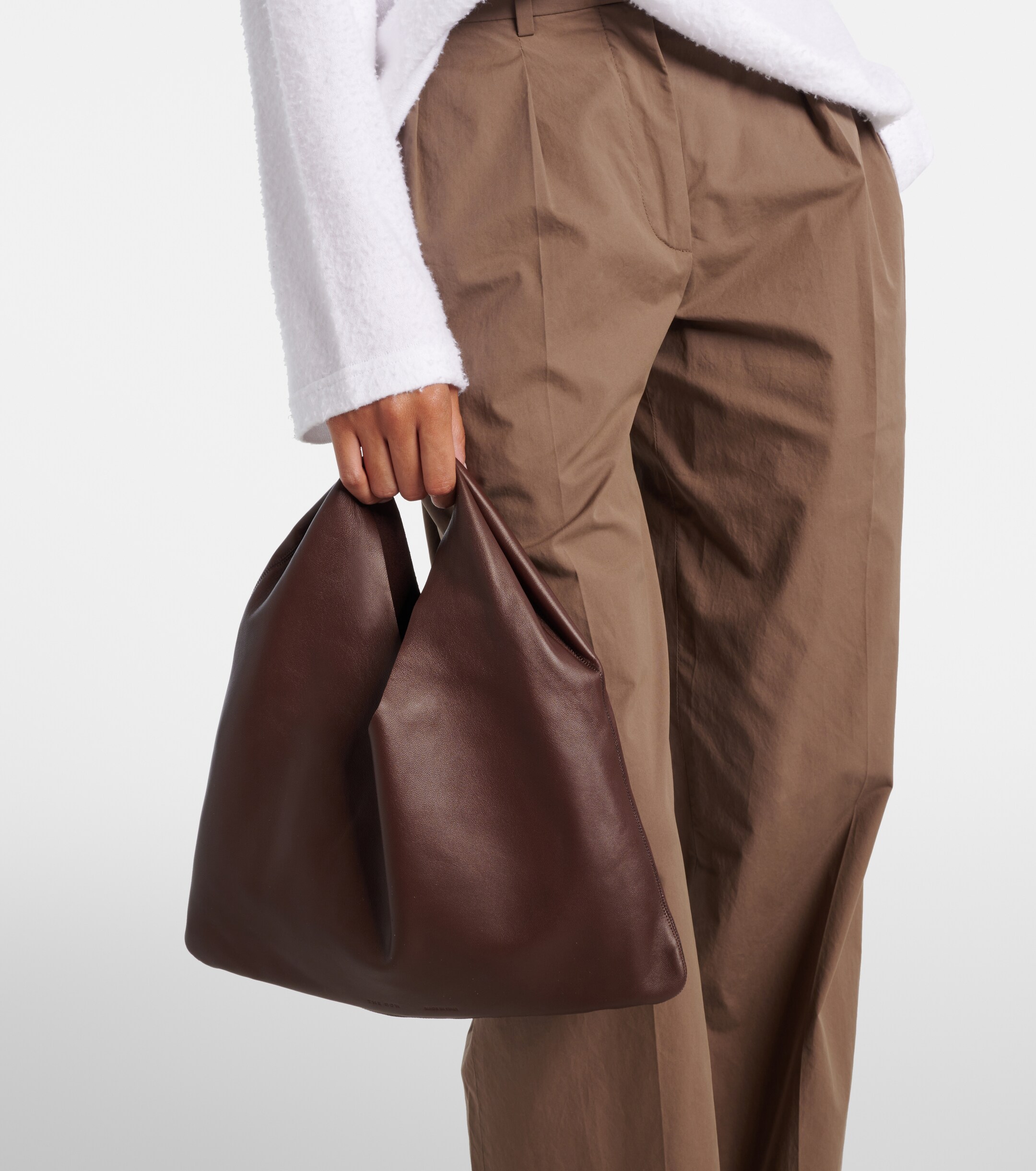 The Row Bindle Small leather top-handle bag