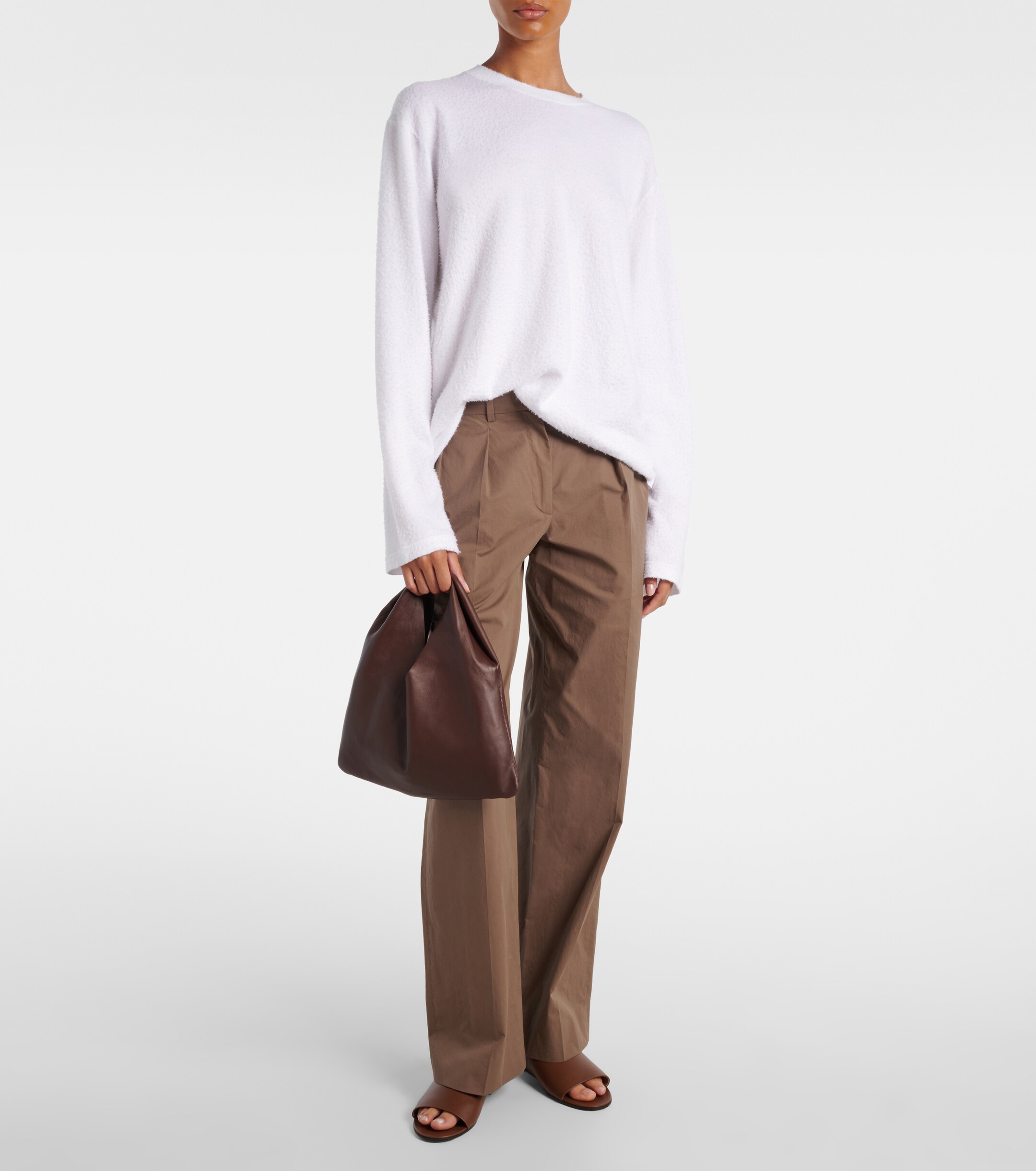 The Row Bindle Small leather top-handle bag