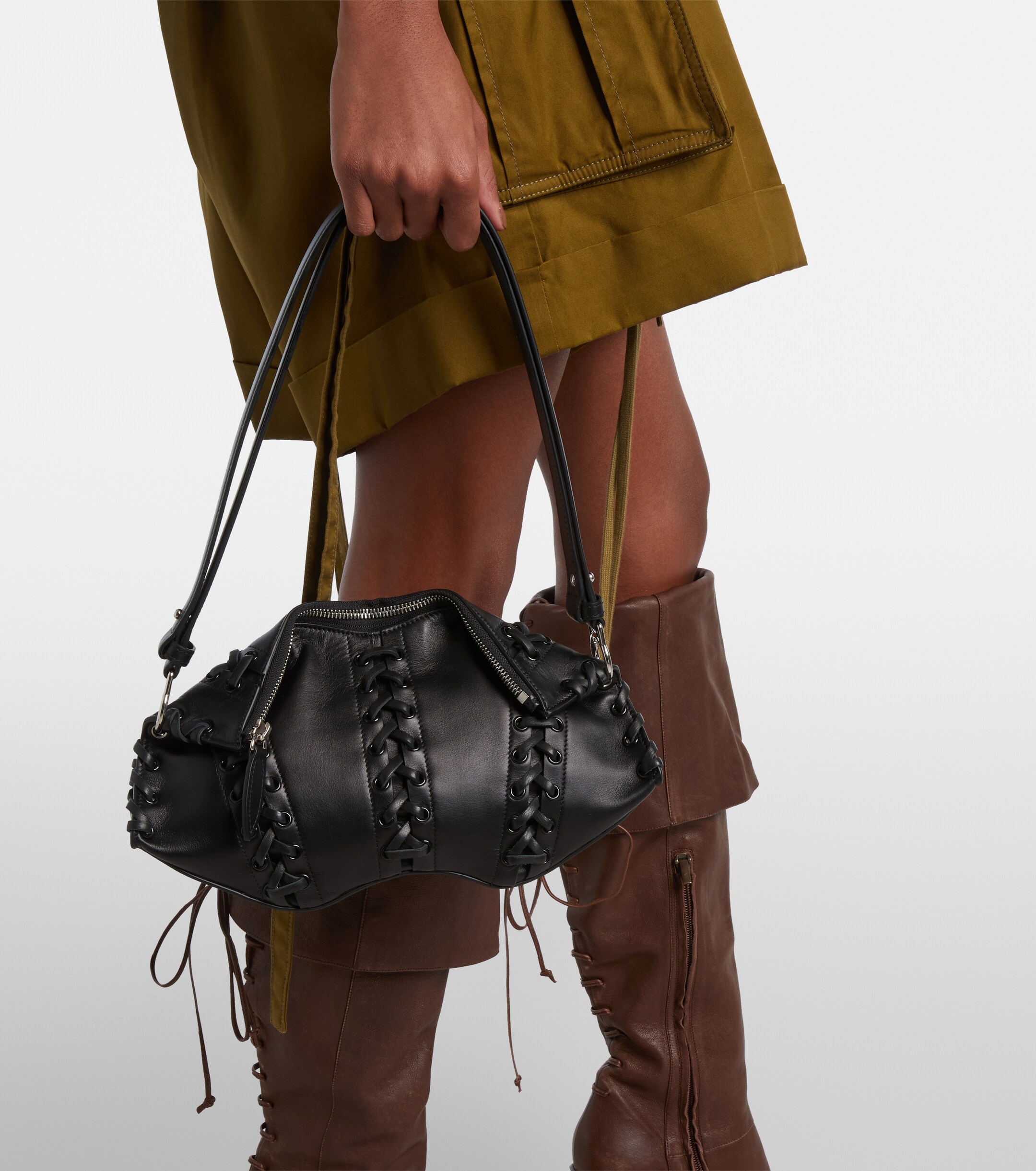McQueen Manta Small leather shoulder bag