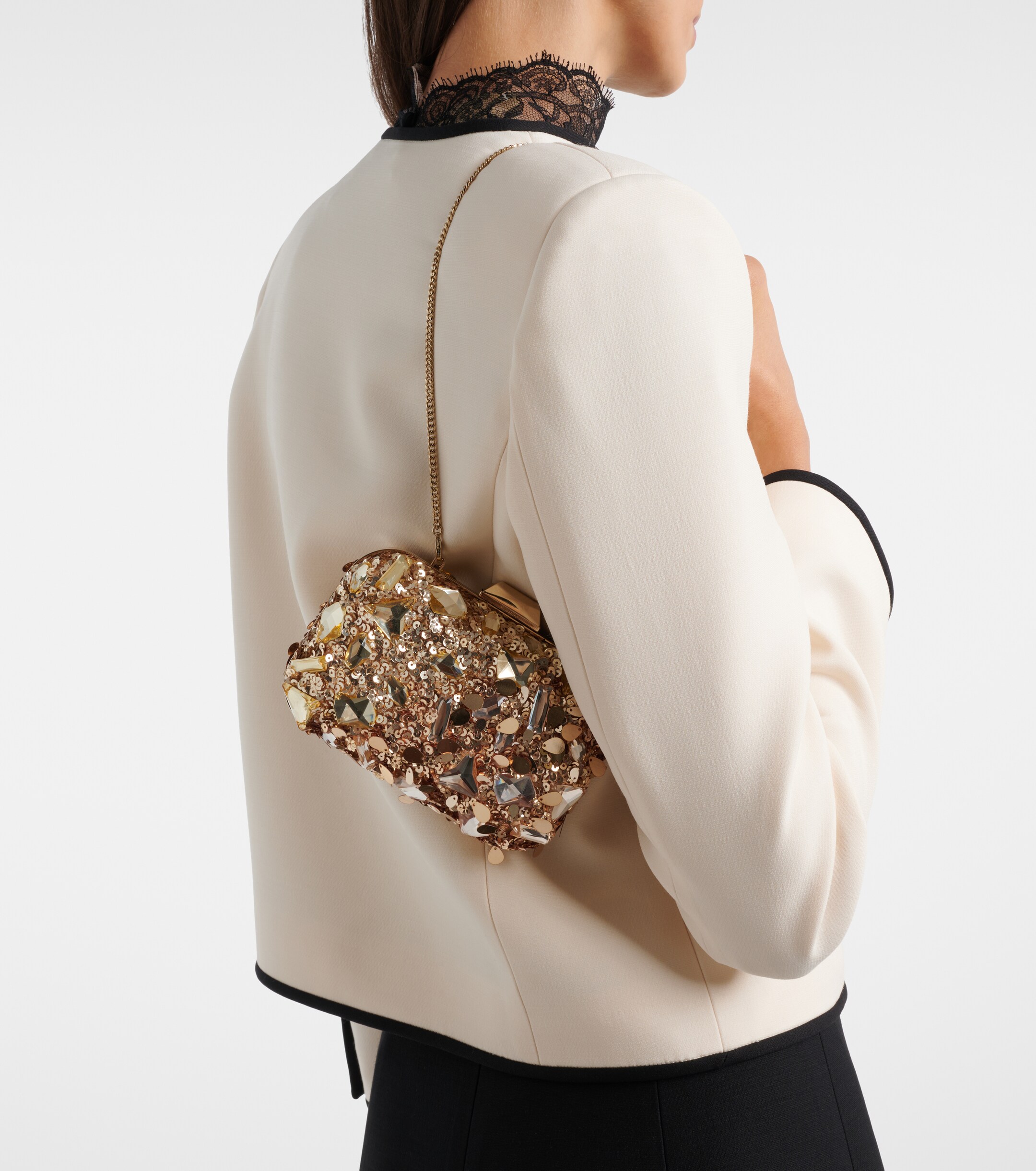 JIMMY CHOO Cloud embellished clutch