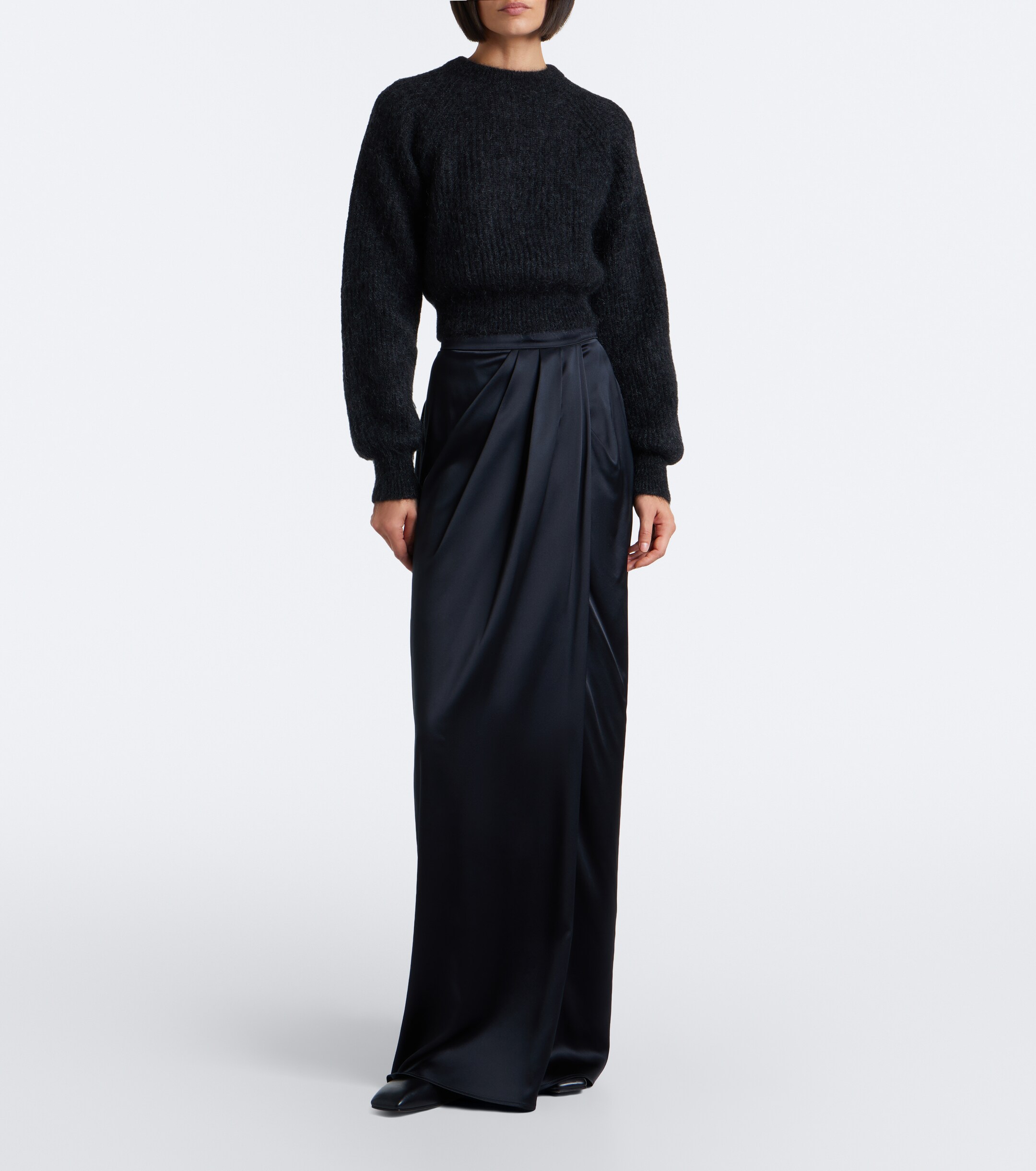 Max Mara Max Mara Draped silk maxi skirt