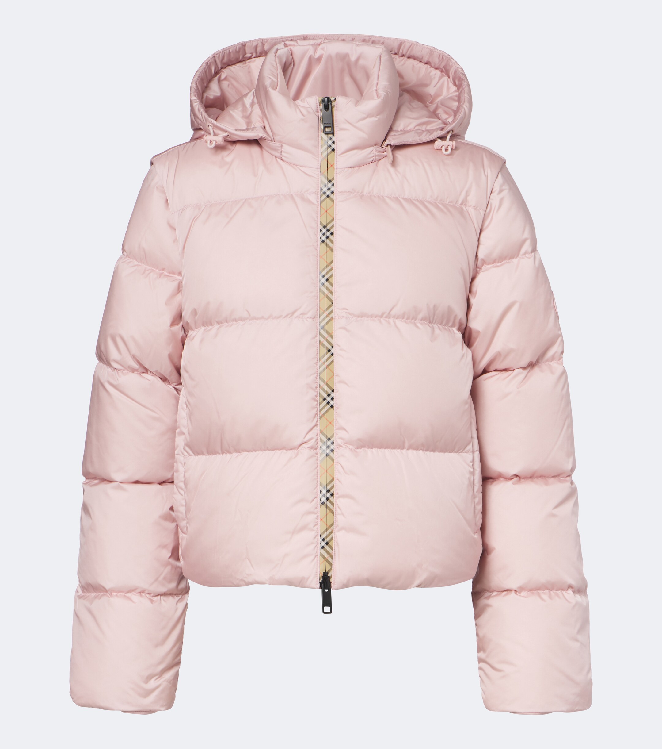 Burberry Burberry Burberry Check hooded down jacket