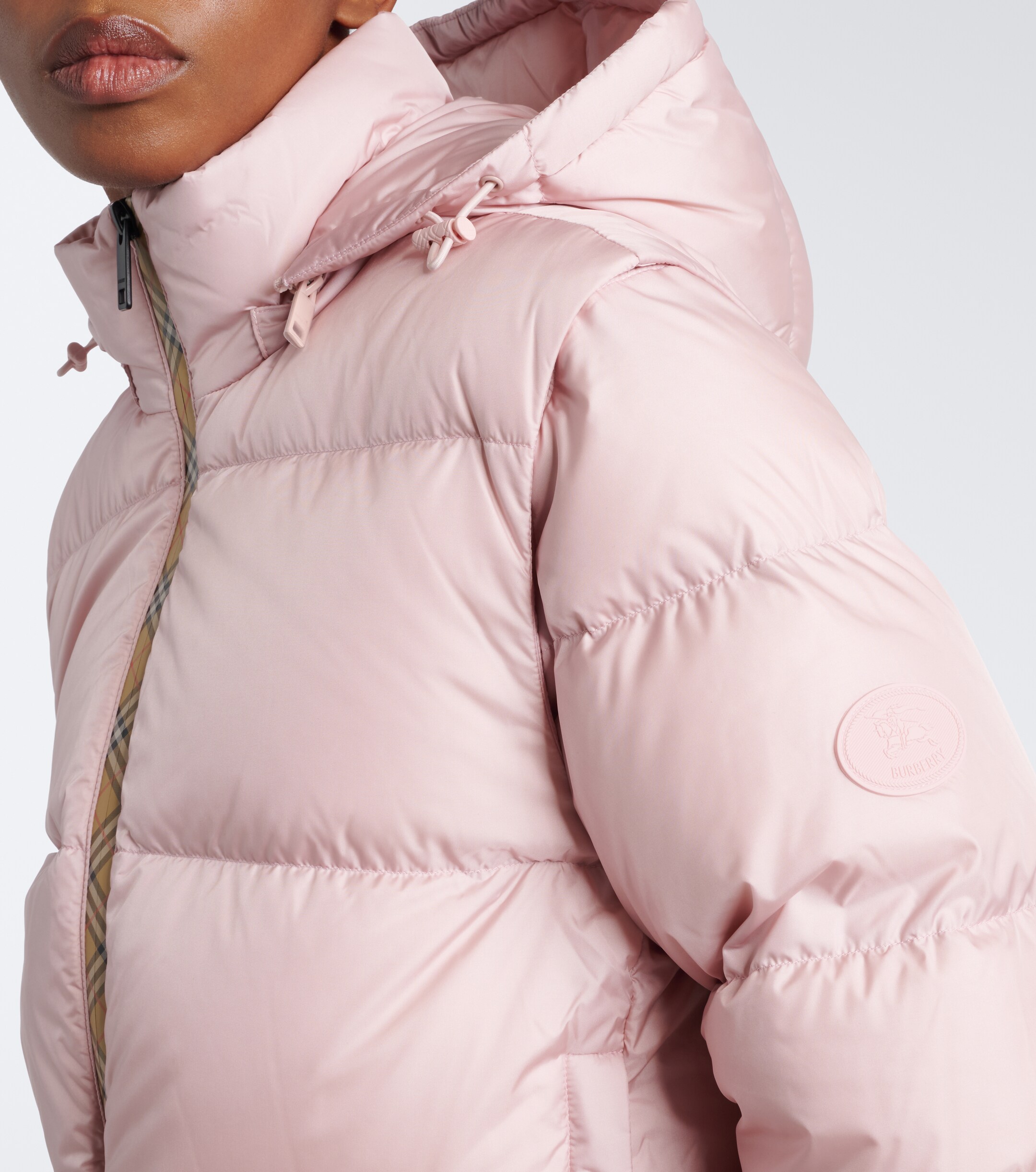 Burberry Burberry Burberry Check hooded down jacket