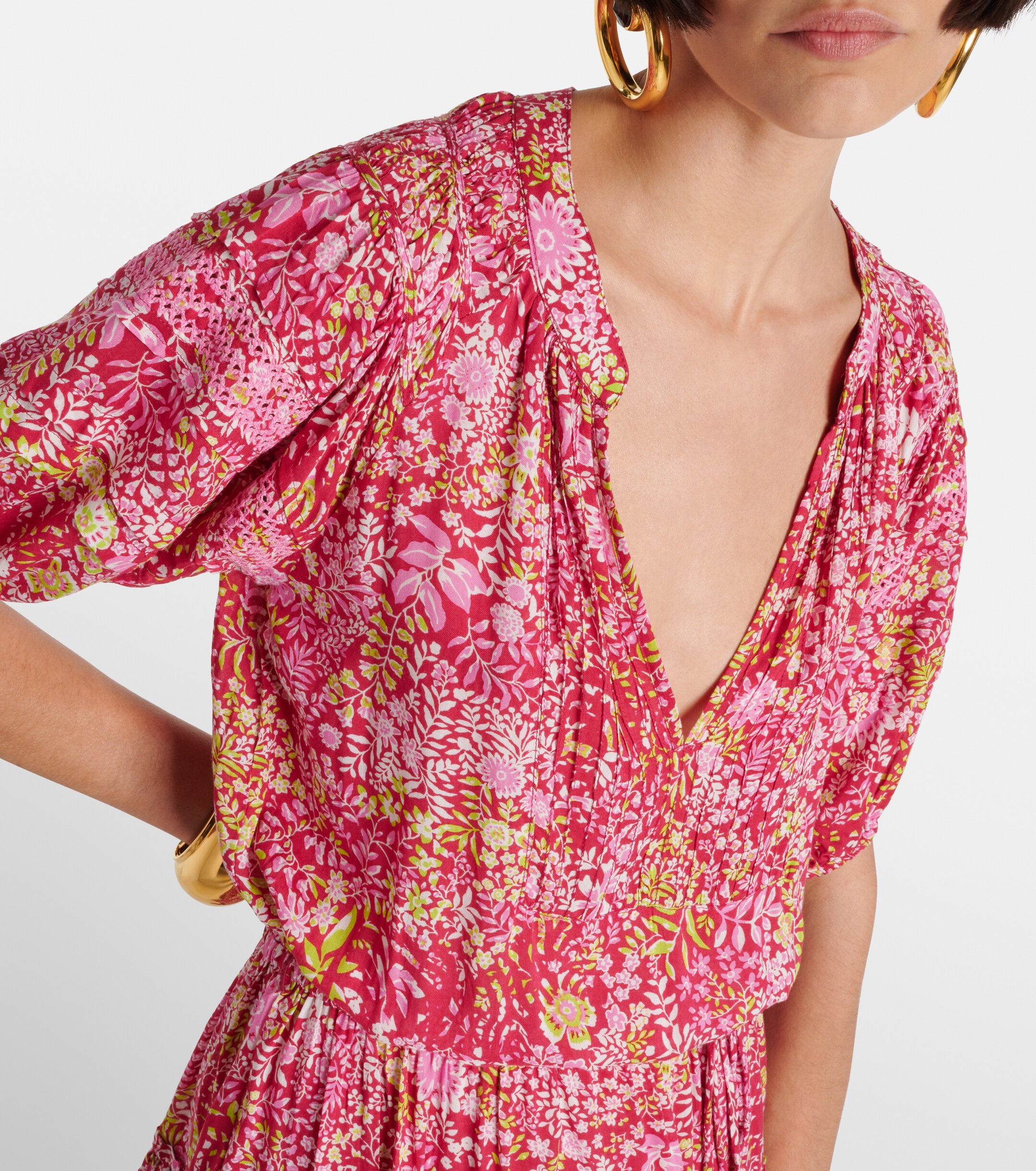 Poupette St Barth Bona floral minidress