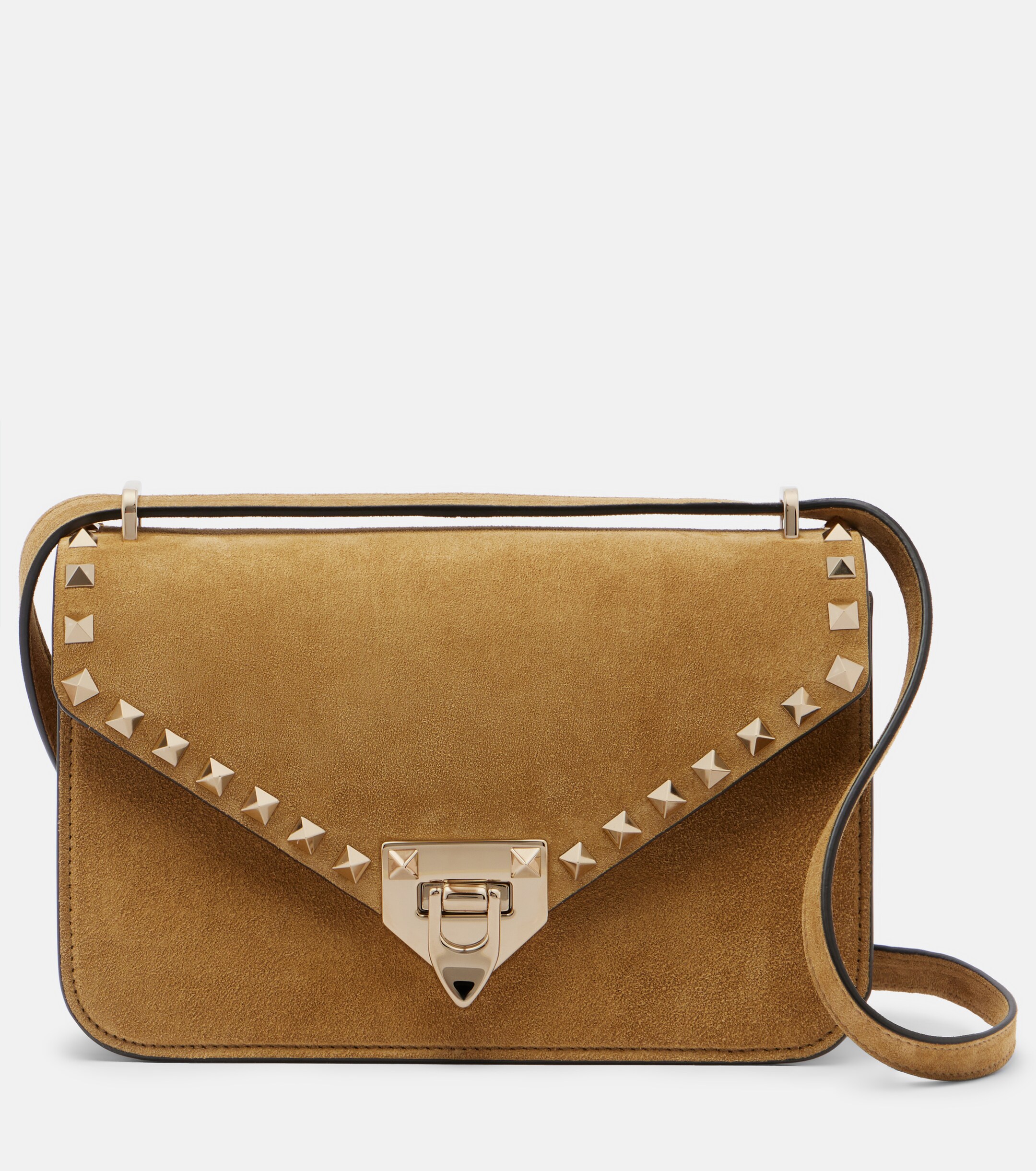 Valentino Garavani Rockstud Small suede shoulder bag
