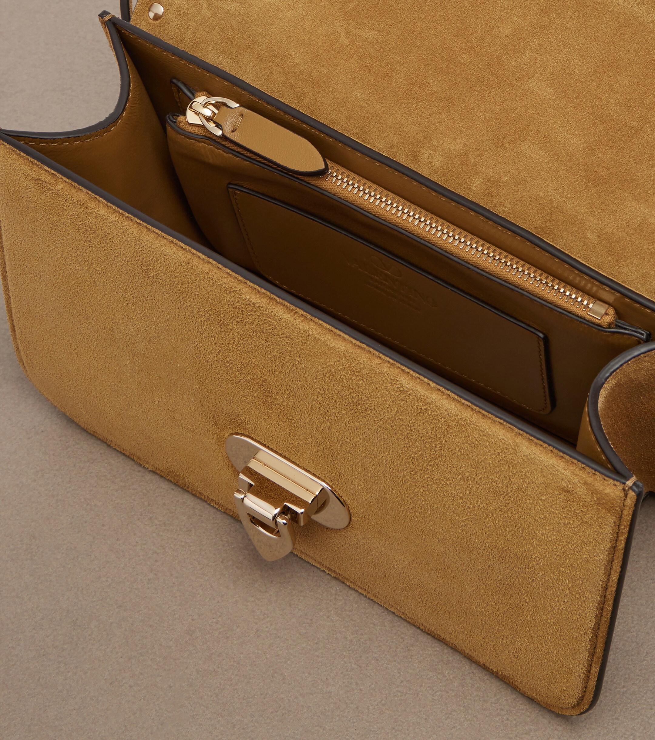 Valentino Garavani Rockstud Small suede shoulder bag thumbnail