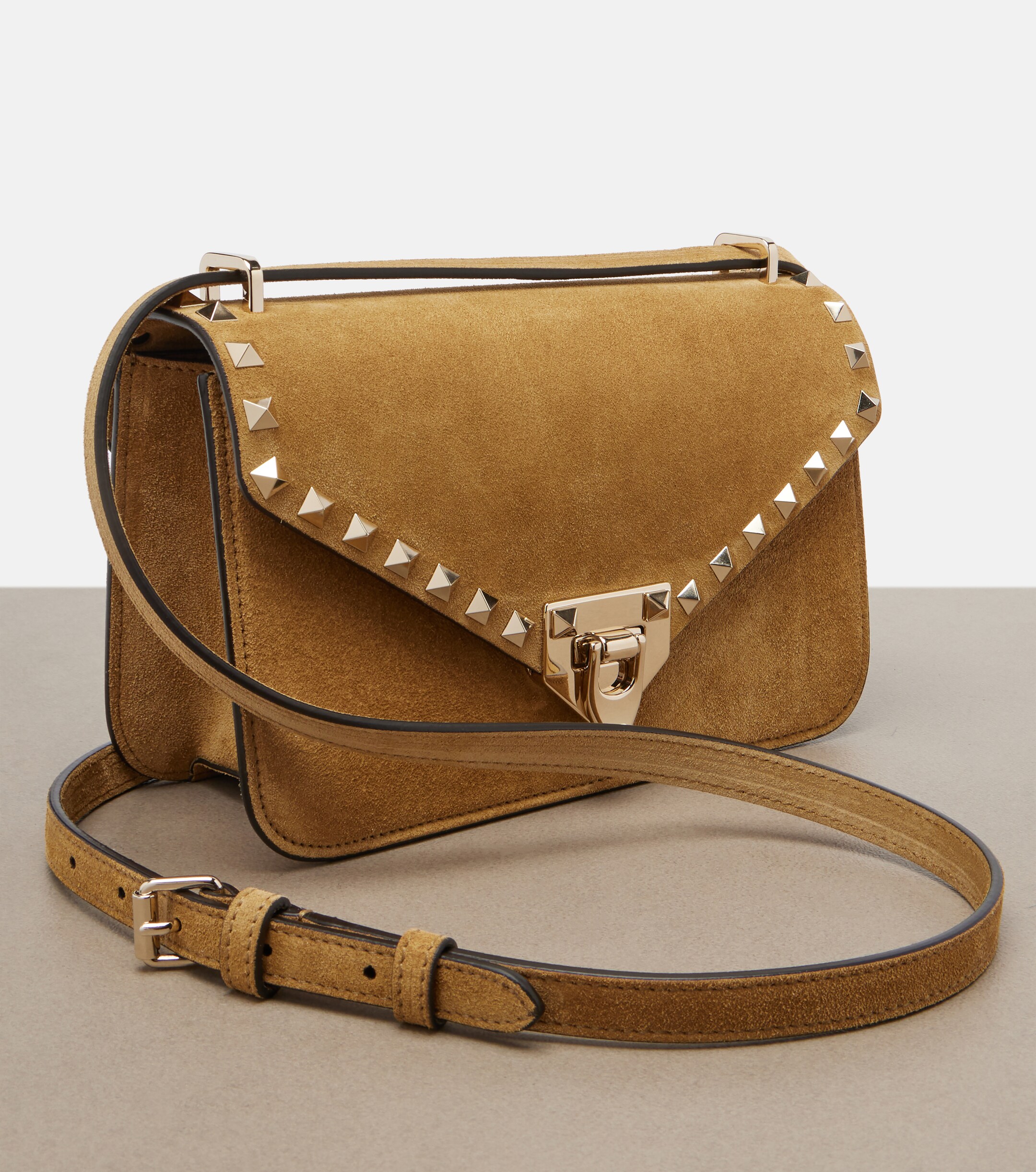 Valentino Garavani Rockstud Small suede shoulder bag thumbnail