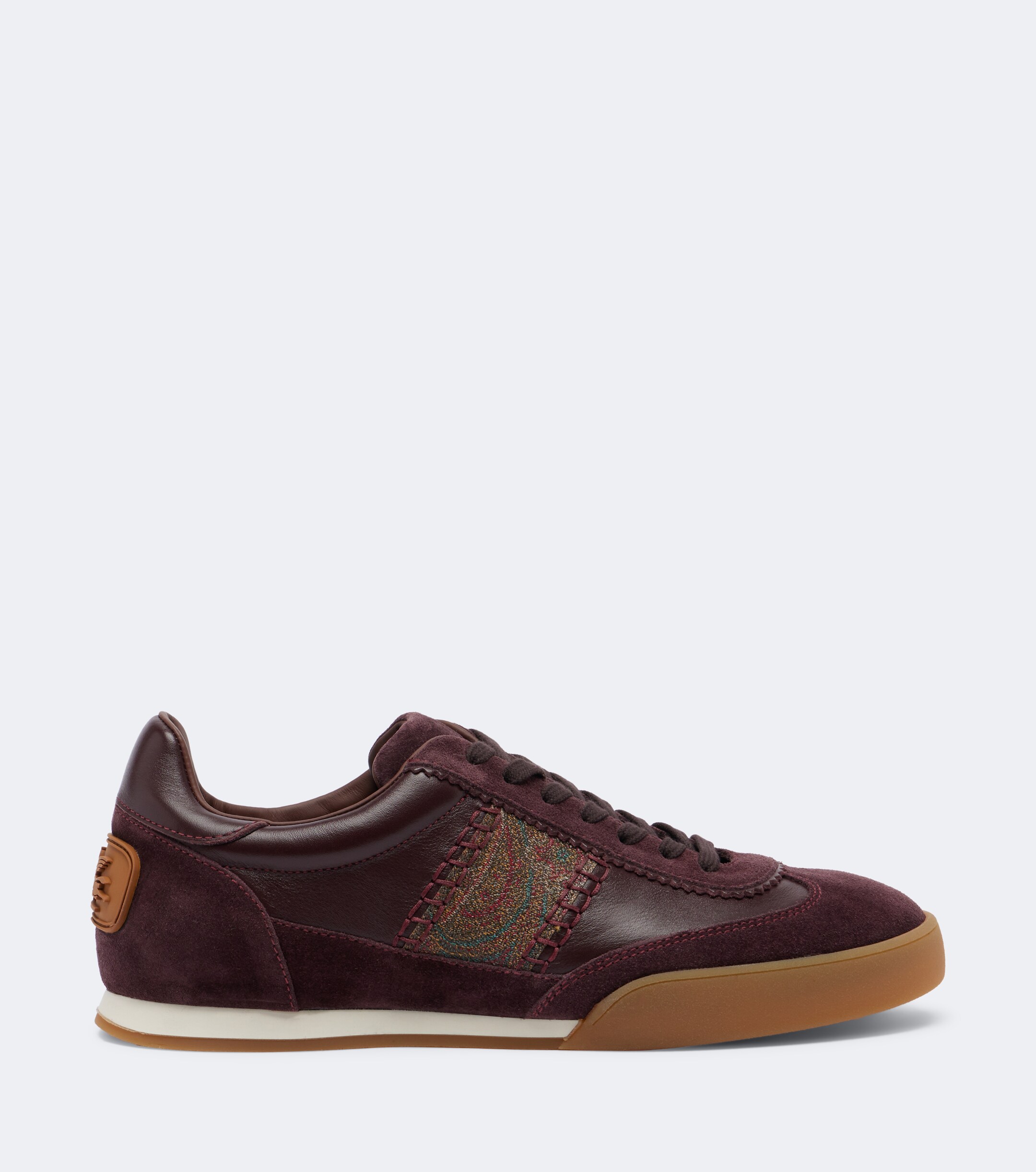 Etro Etro Pegaso suede-trimmed leather sneakers