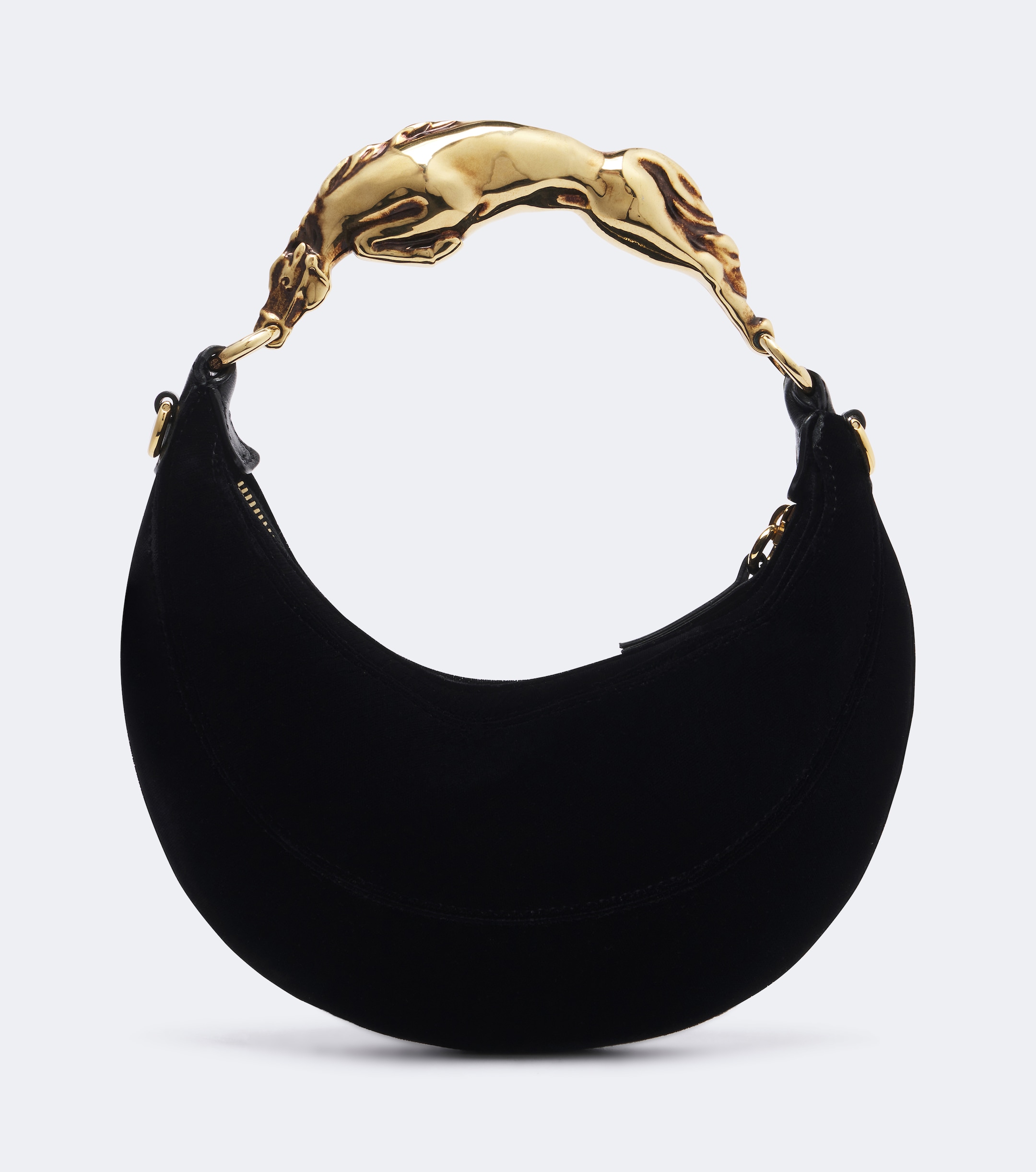 Chloé Chain Horse Small velvet shoulder bag
