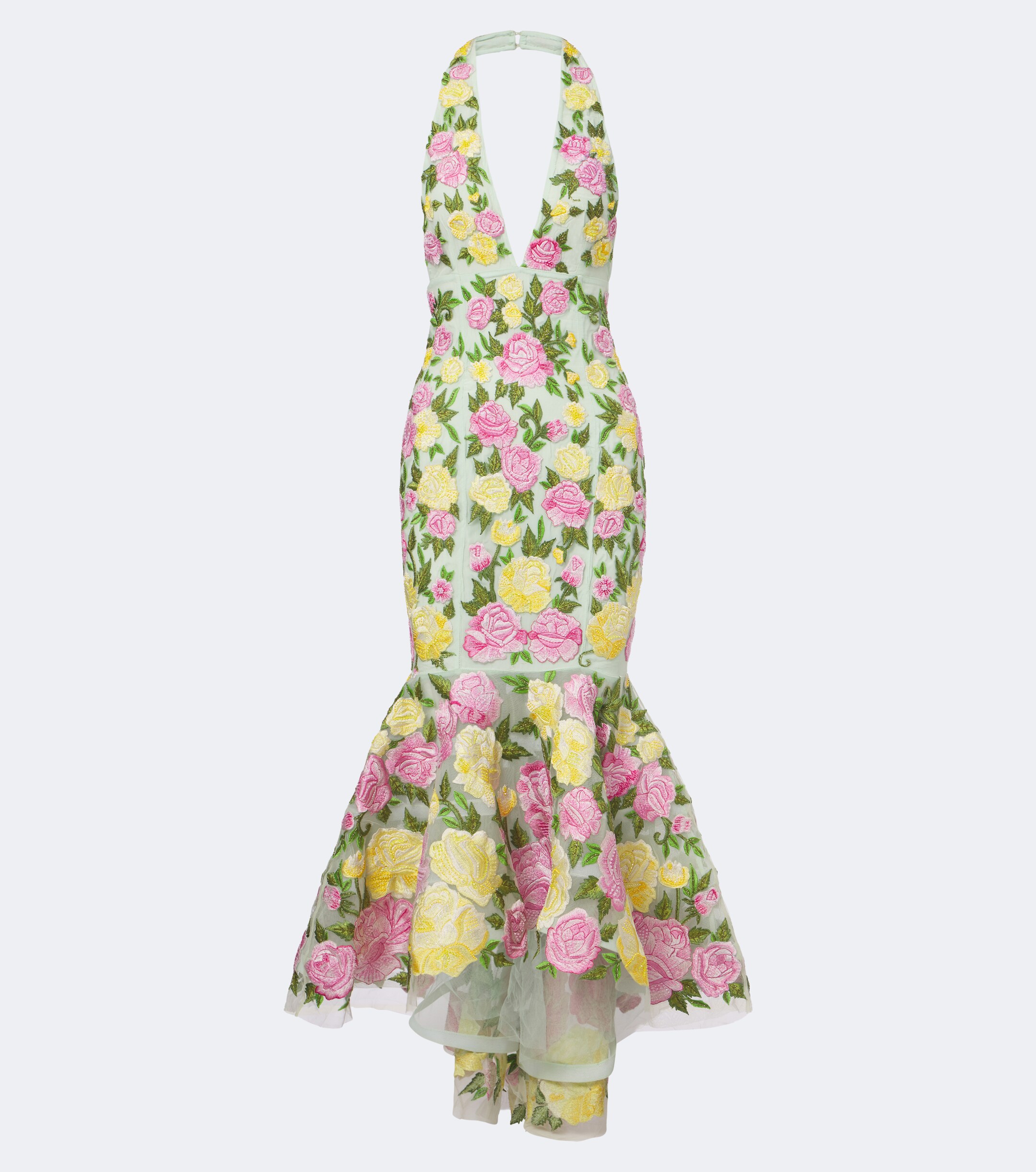 LA FUORI Là Fuori La Roseraie embroidered cocktail dress