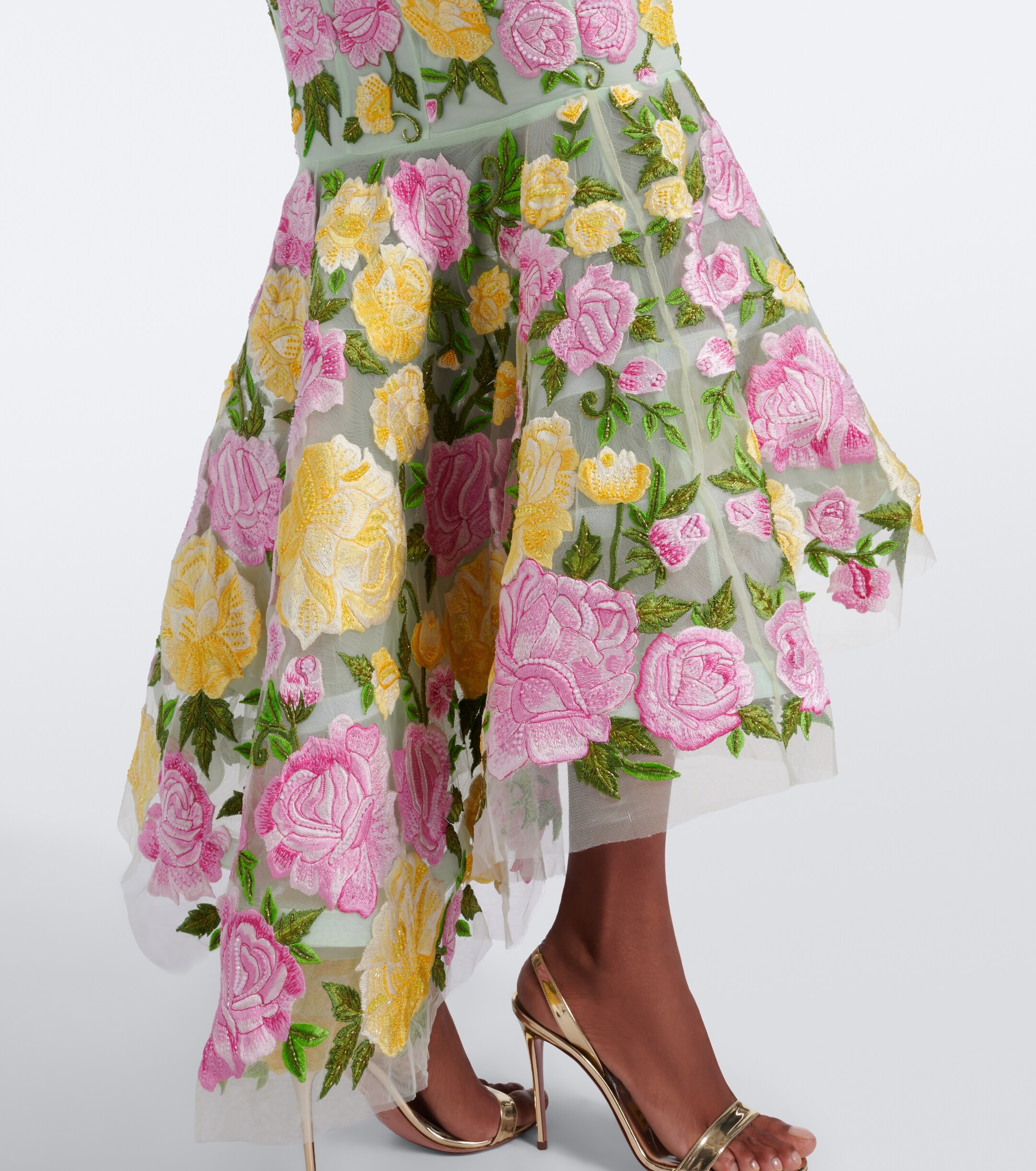 LA FUORI Là Fuori La Roseraie embroidered cocktail dress