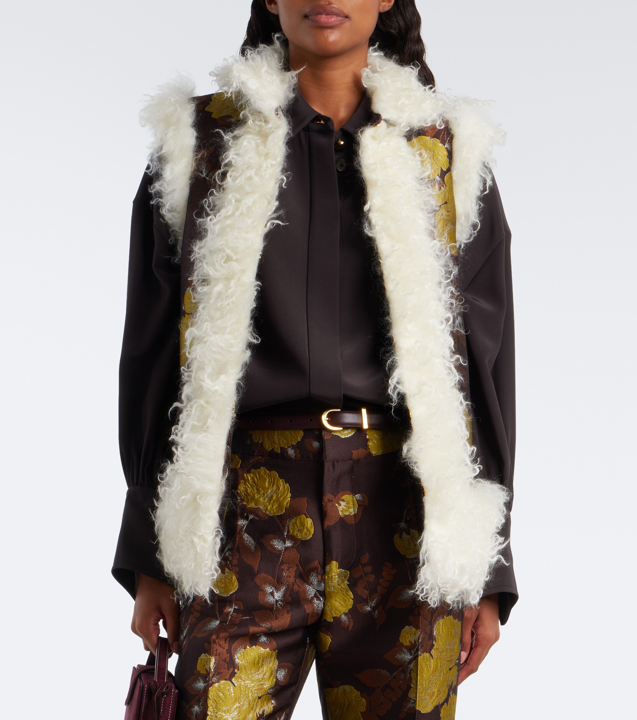La DoubleJ La DoubleJ Floral jacquard mohair vest