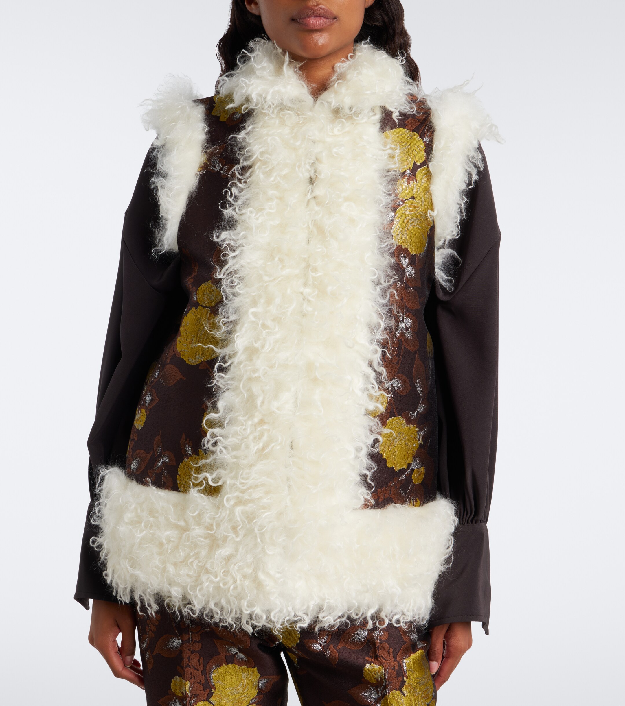 La DoubleJ La DoubleJ Floral jacquard mohair vest
