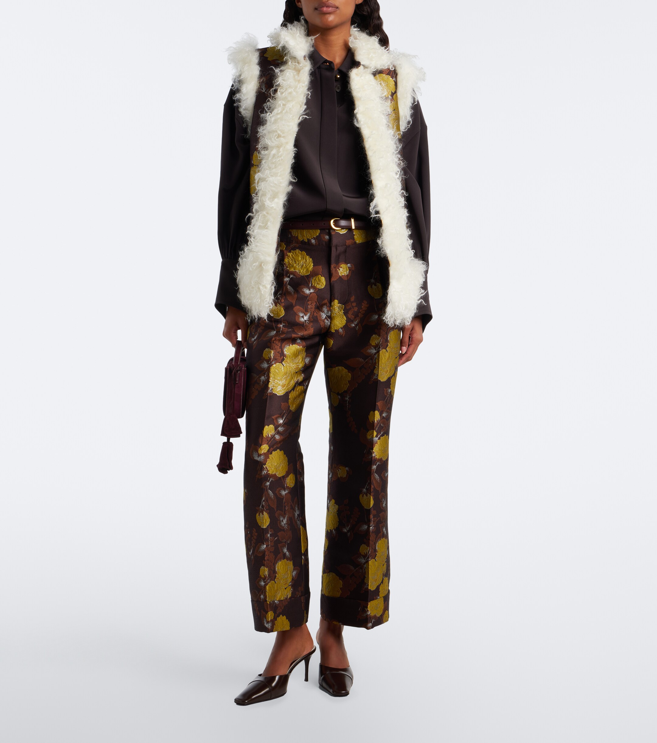 La DoubleJ La DoubleJ Floral jacquard mohair vest