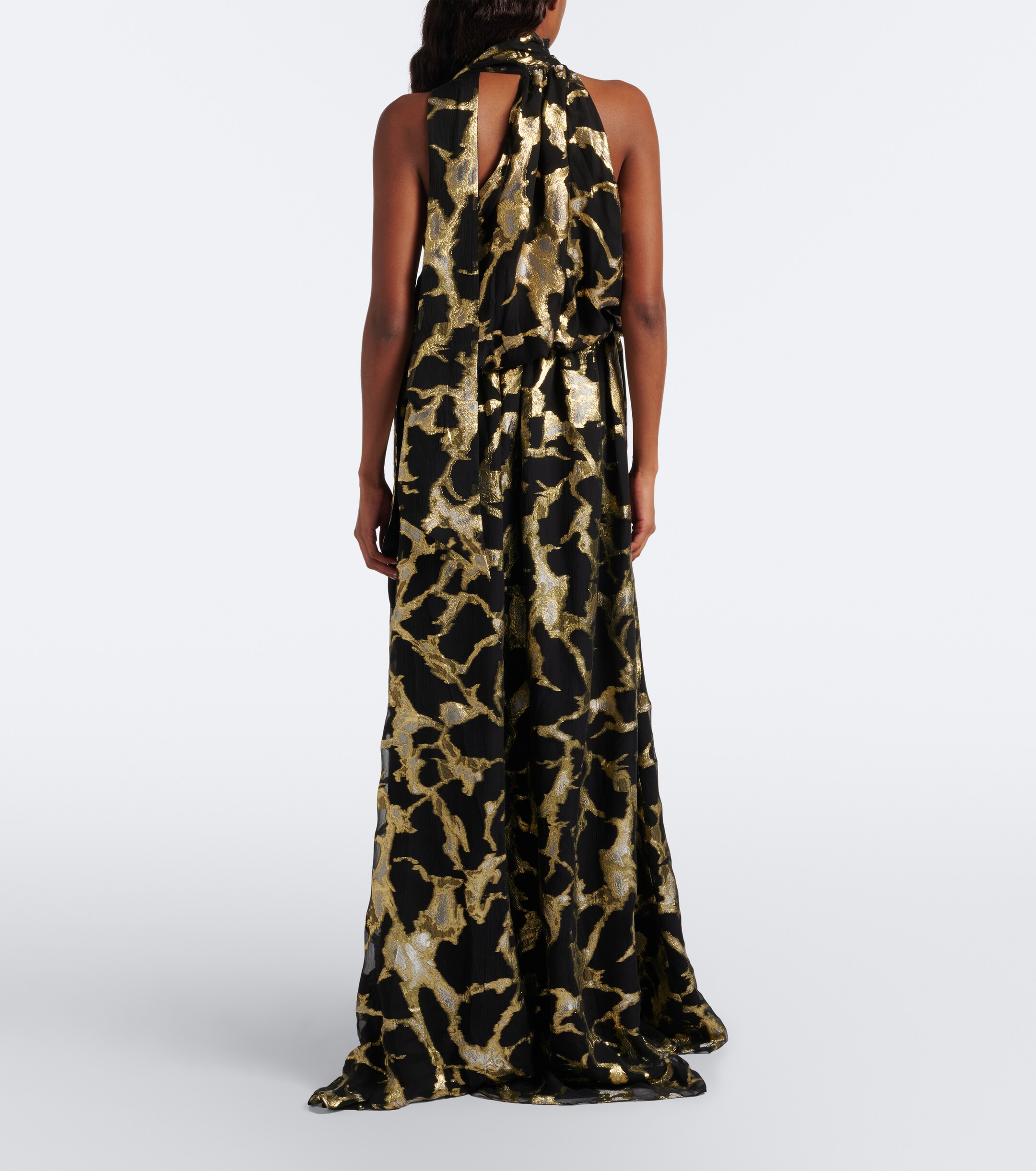 Taller Marmo Taller Marmo Kintsugi silk-blend fil coupé gown