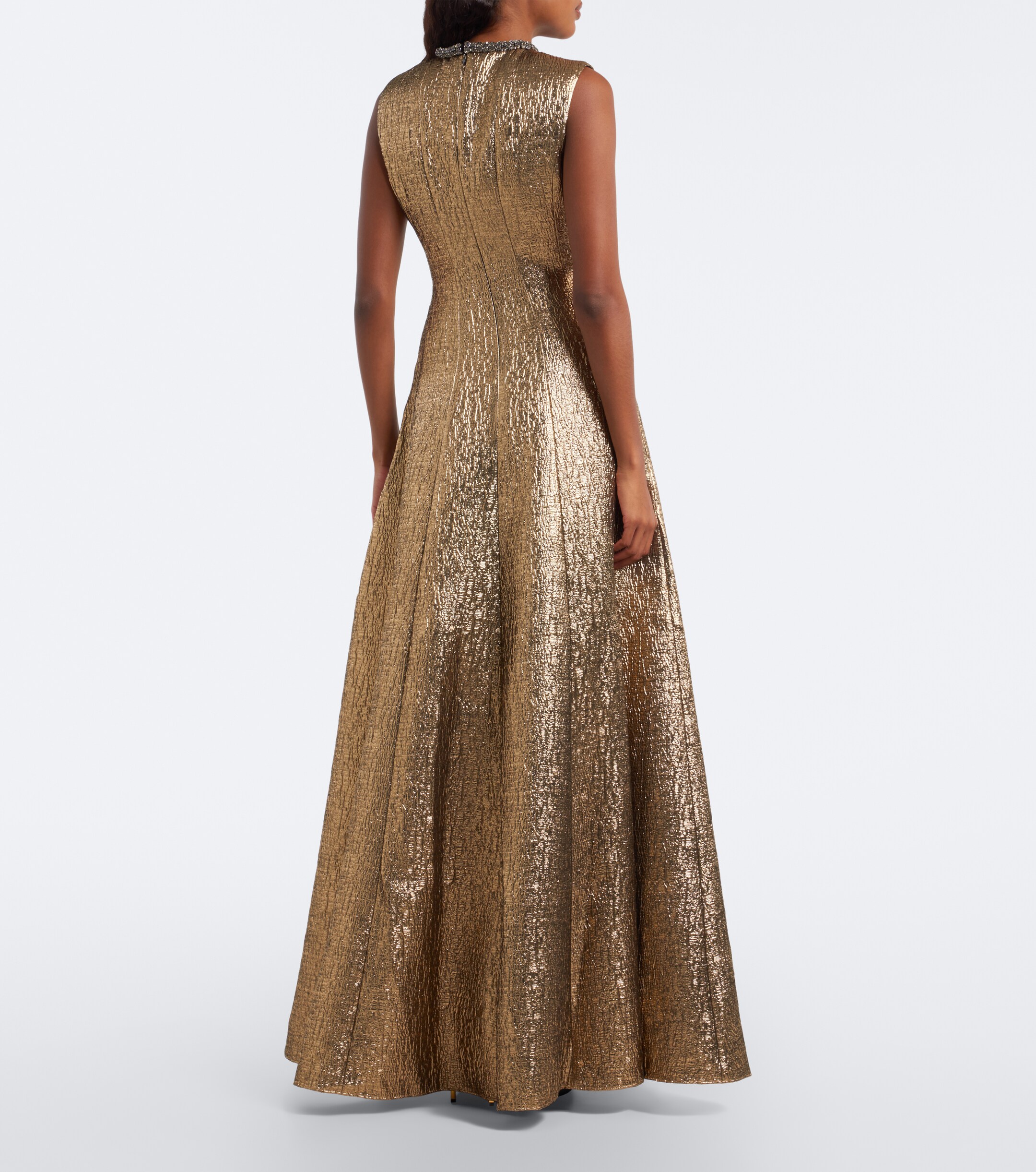 Roland Mouret Roland Mouret Embellished lamé jacquard gown