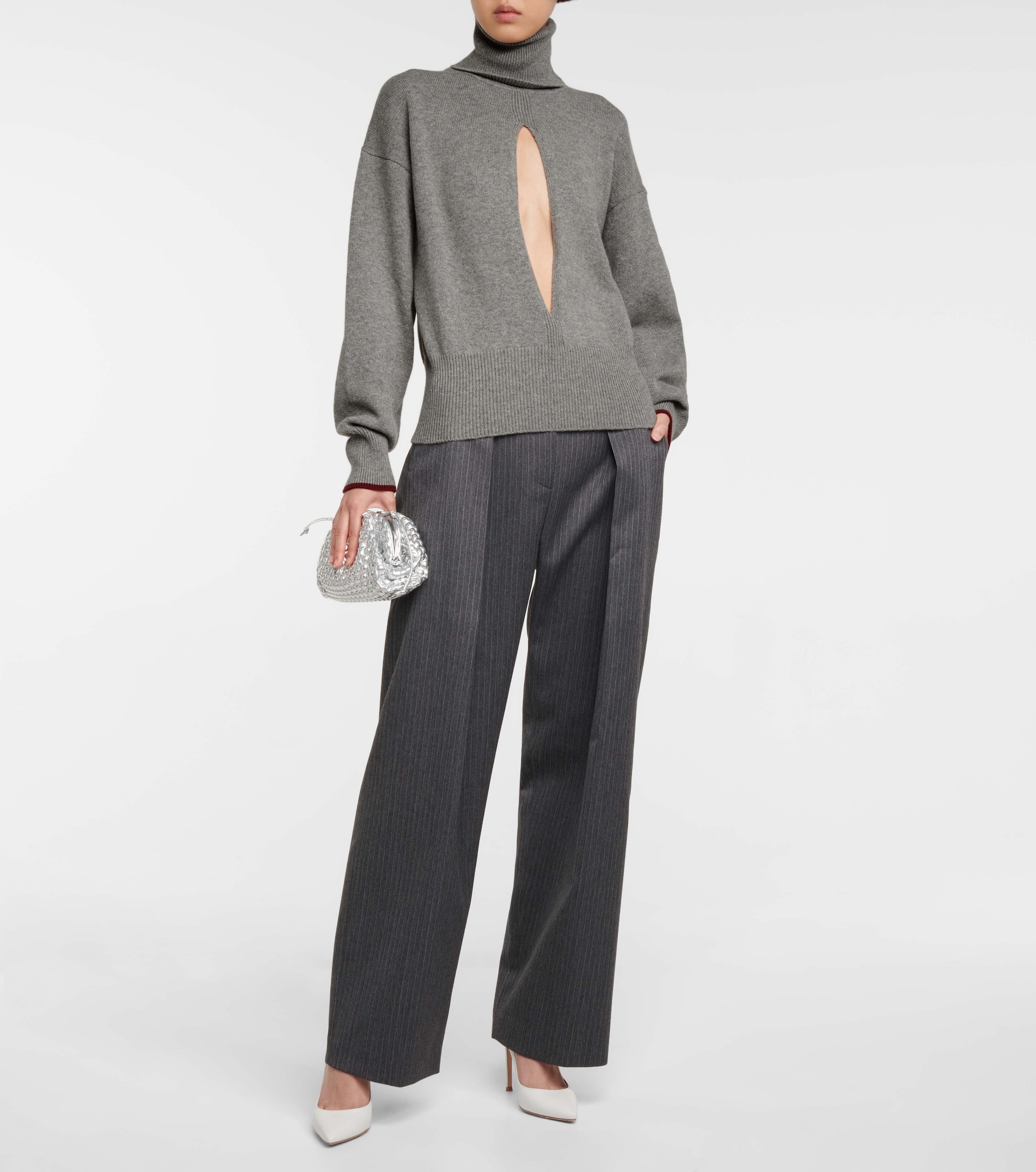 Victoria Beckham Cutout cashmere-blend knit sweater