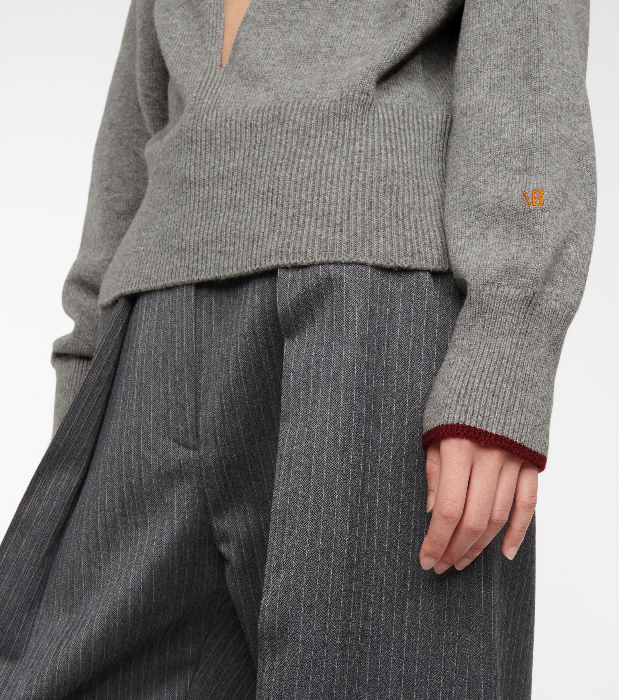 Victoria Beckham Cutout cashmere-blend knit sweater