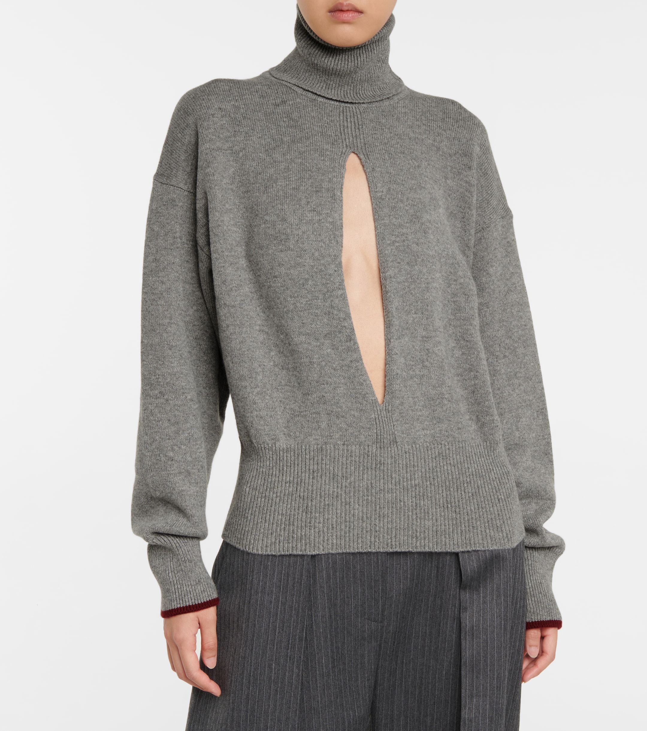 Victoria Beckham Cutout cashmere-blend knit sweater