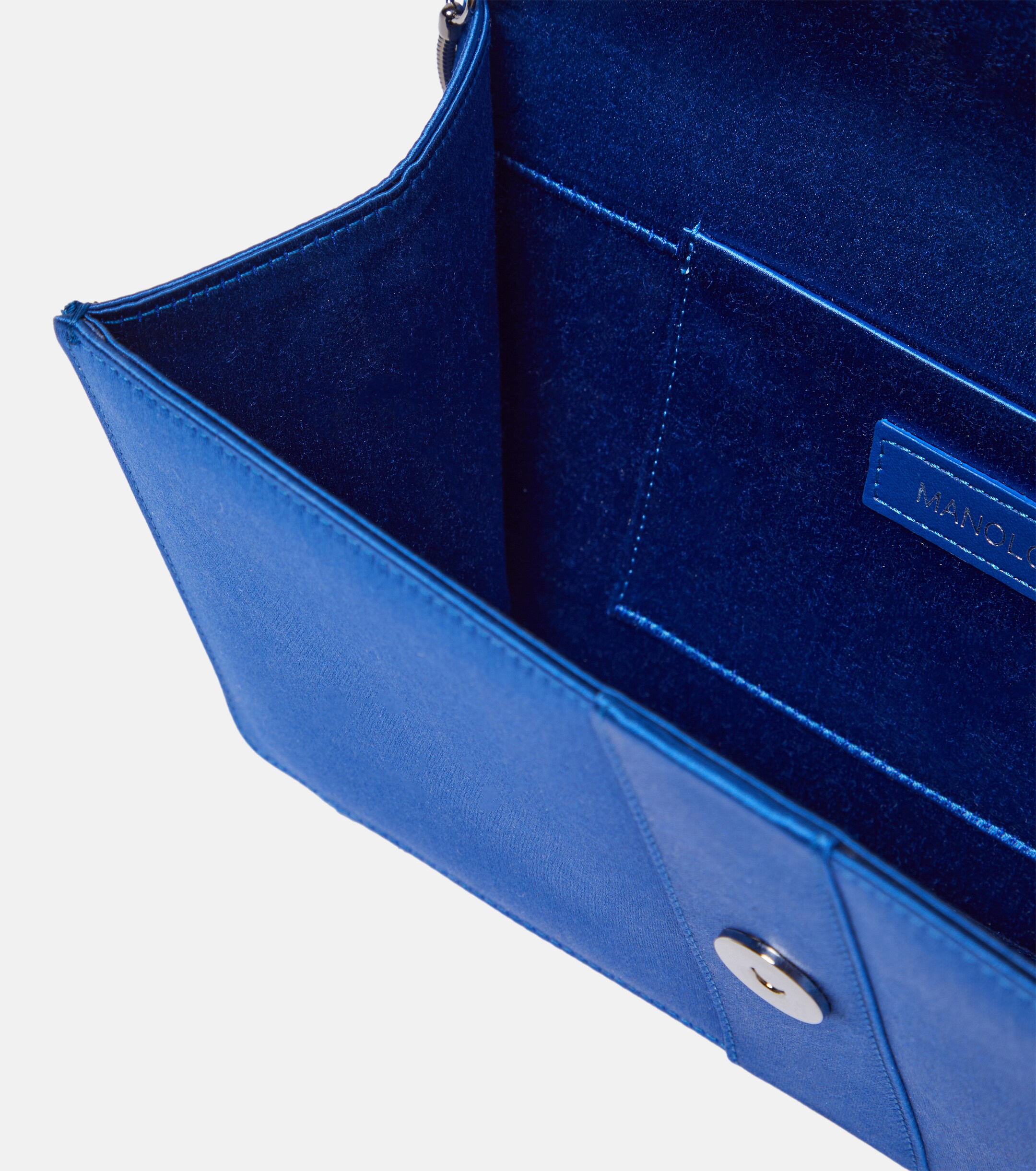 MANOLO BLAHNIK Capri embellished satin clutch