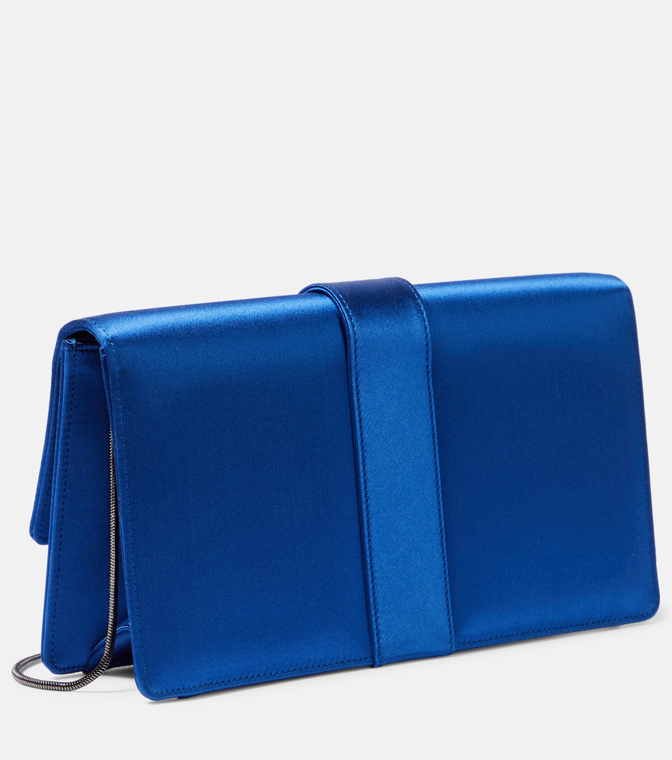 MANOLO BLAHNIK Capri embellished satin clutch