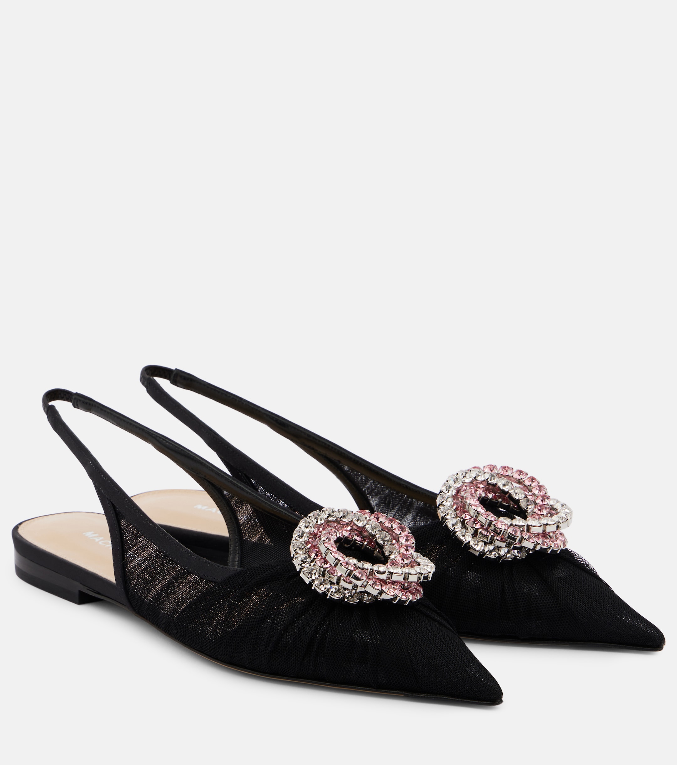 MACH & MACH Galaxy tulle slingback flats