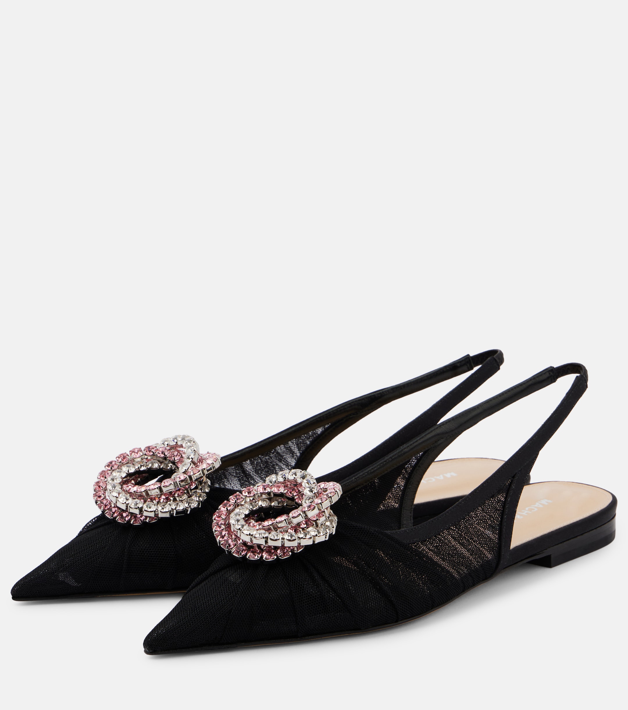 MACH & MACH Galaxy tulle slingback flats
