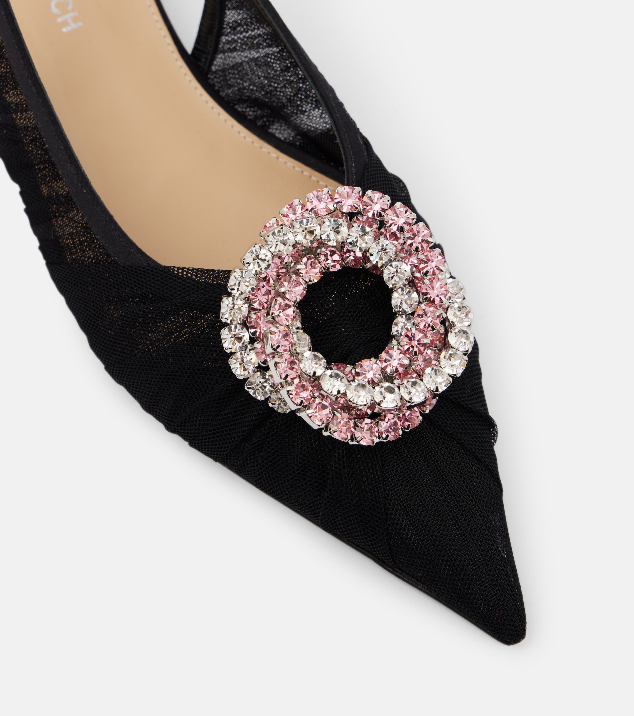 MACH & MACH Galaxy tulle slingback flats