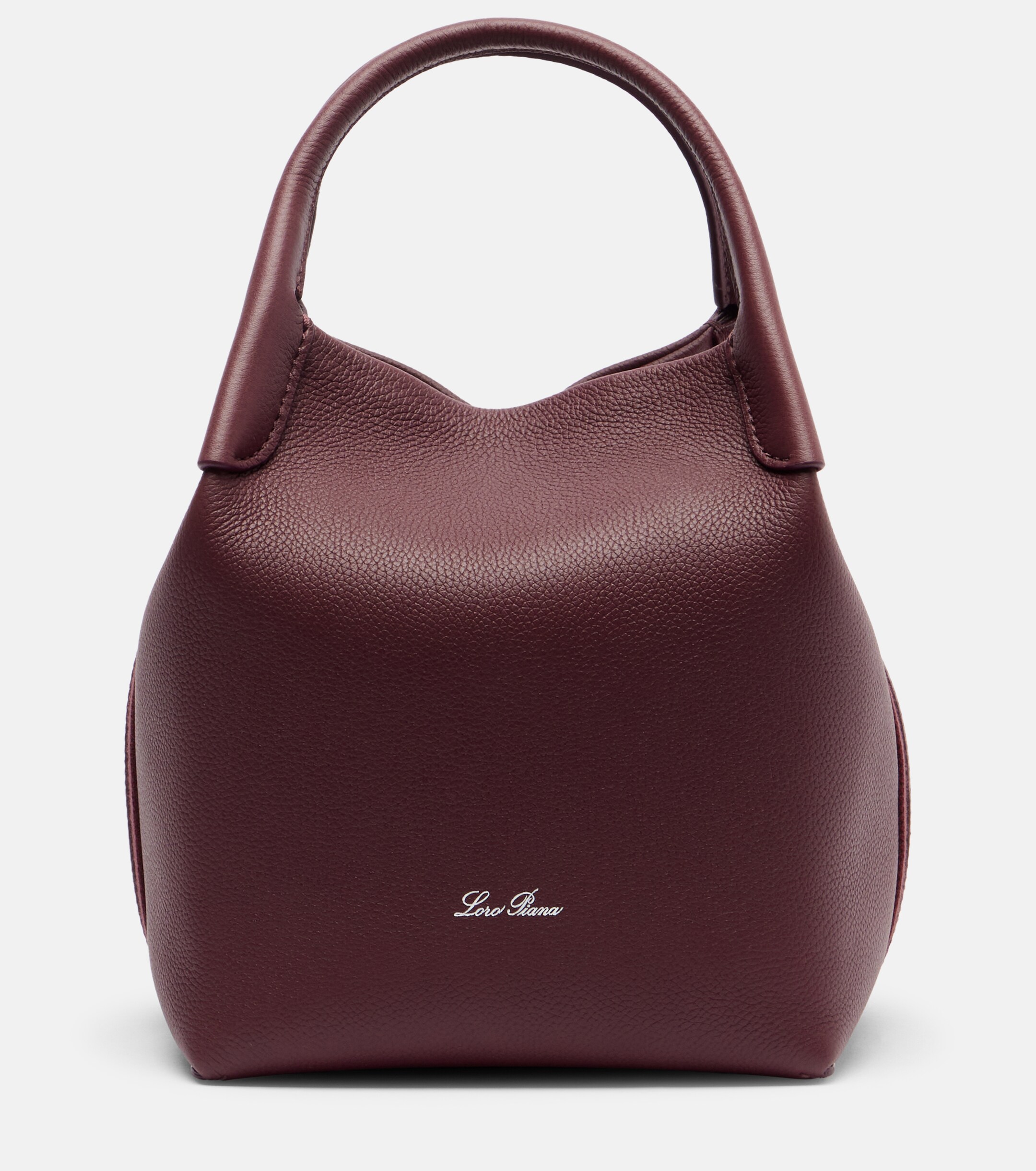 Loro Piana Bale Small leather bucket bag