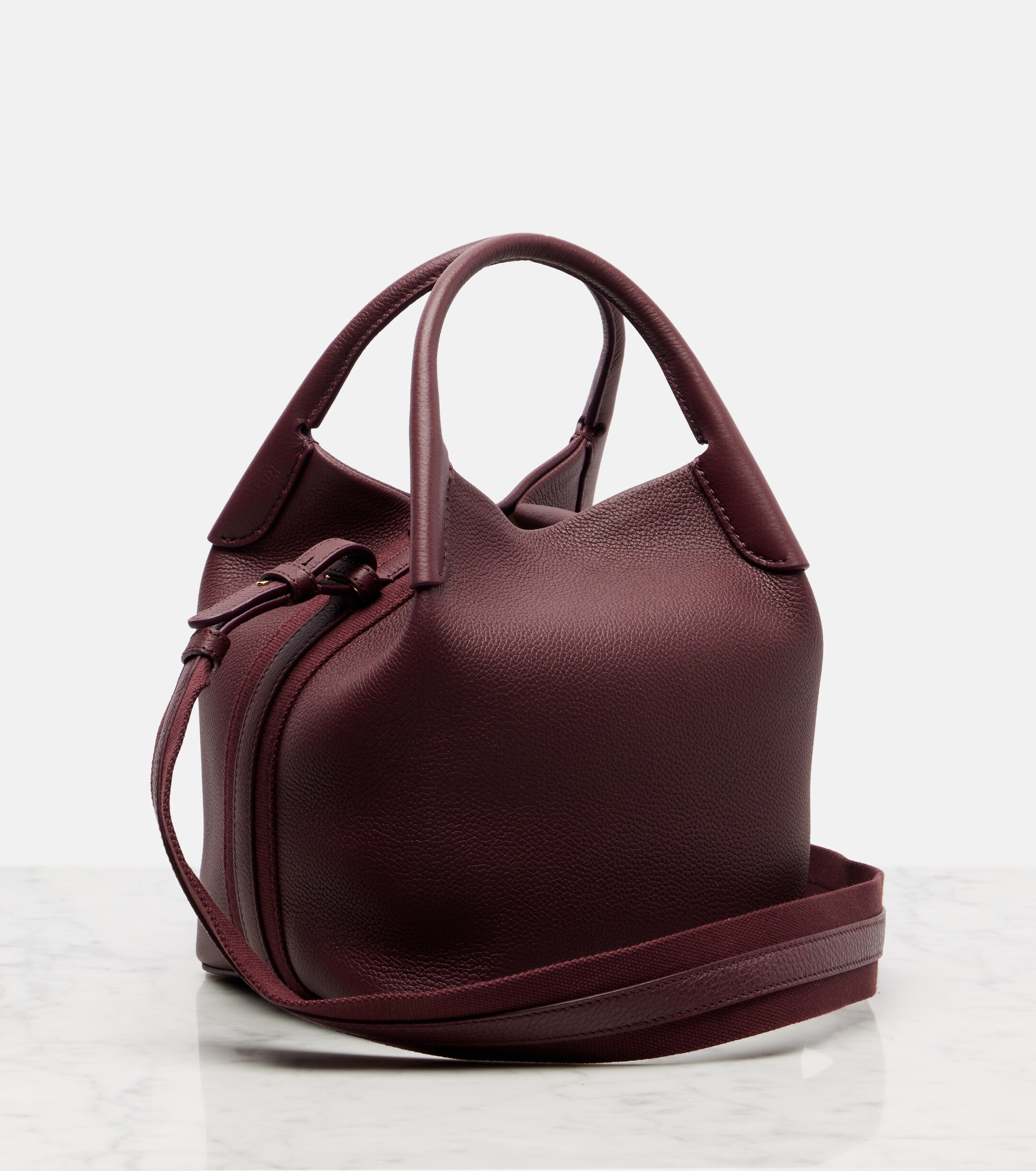 Loro Piana Bale Small leather bucket bag