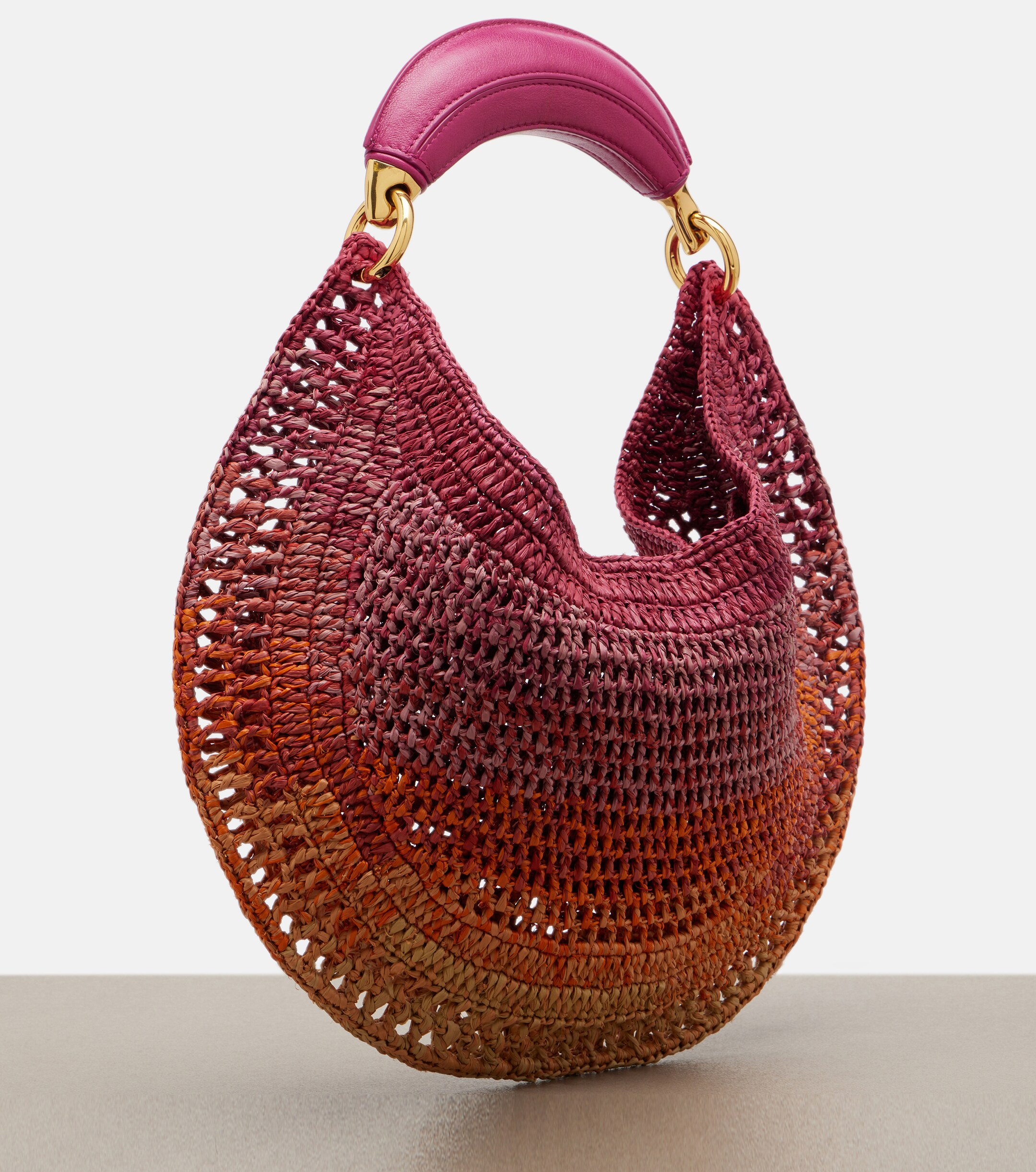 Chloé Summer Banana Medium raffia shoulder bag
