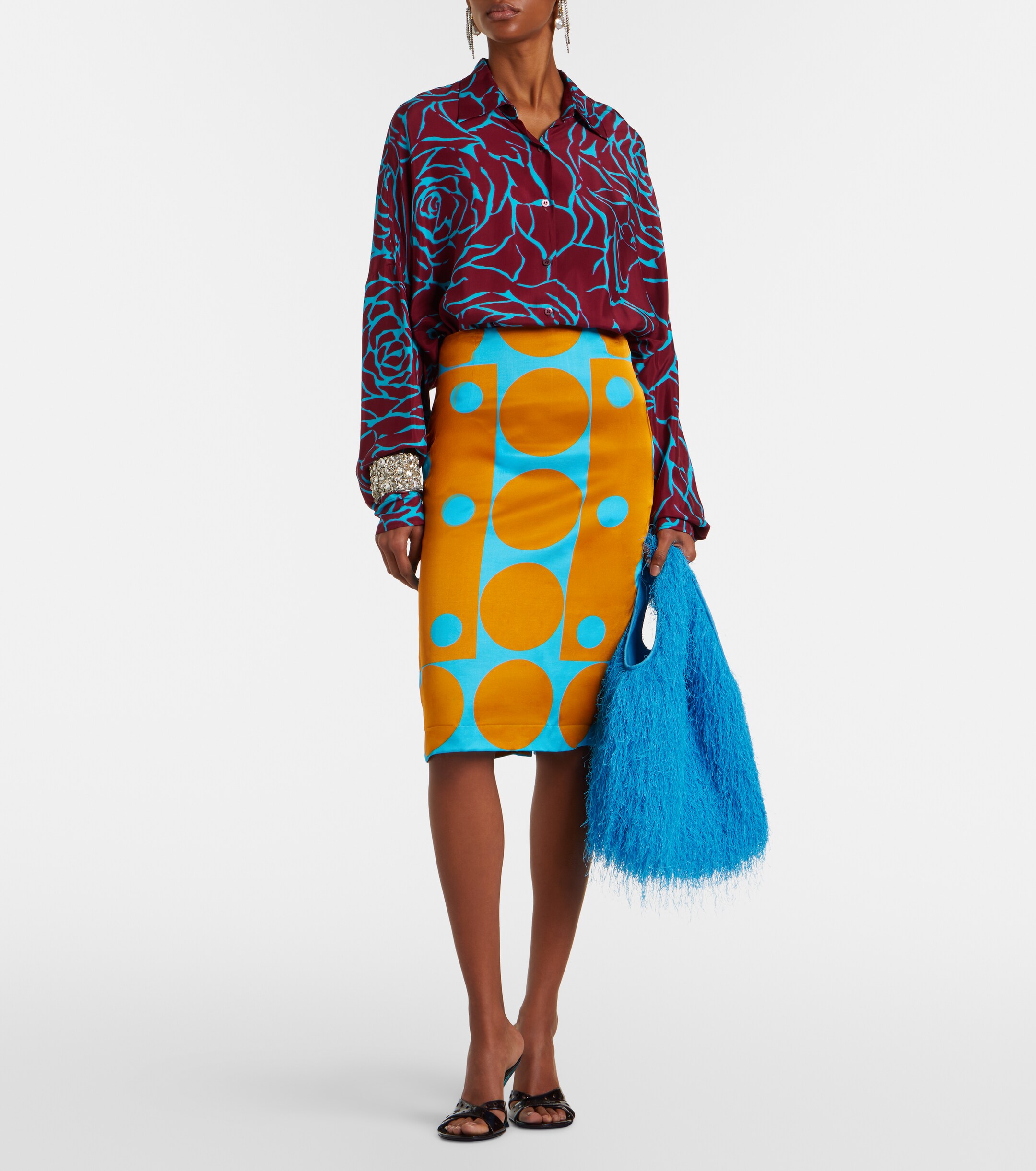 Dries Van Noten Marche Medium fringed top-handle bag